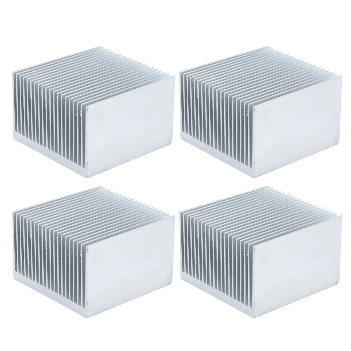 Tissting Dissipatori di Calore, Kit Raffreddamento ad Alta Efficienza 60x60x39mm in Alluminio, Confezione da 4 Pezzi per Stampanti 3D, LED e Computer