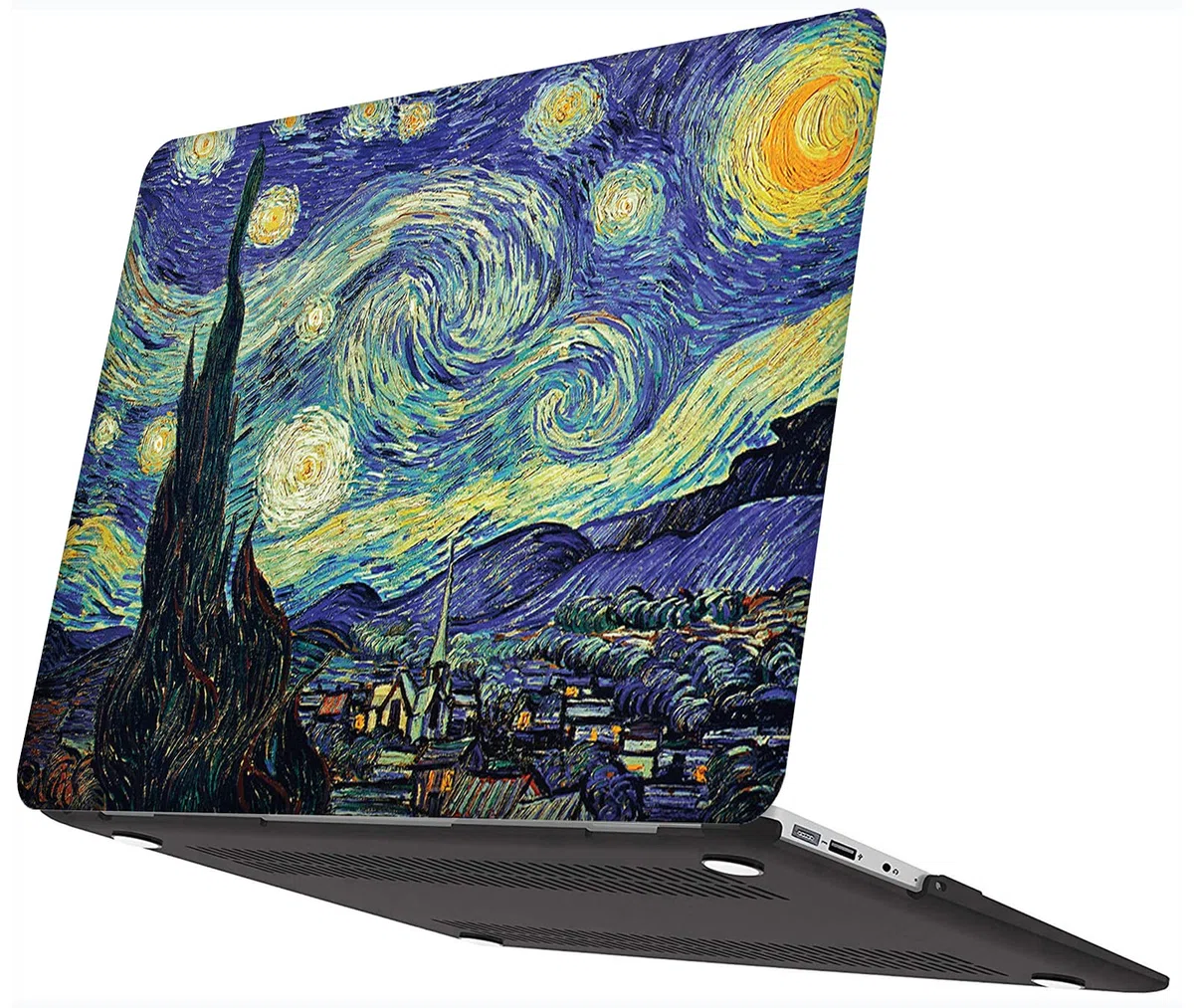 Custodia Rigida Compatibile con MacBook Air 13 Pollici 2017-2010 Release A1466/A1369,Plastica Case Cover & EU Tastiera Cover & Screen Protecto,Notte Stellata 1