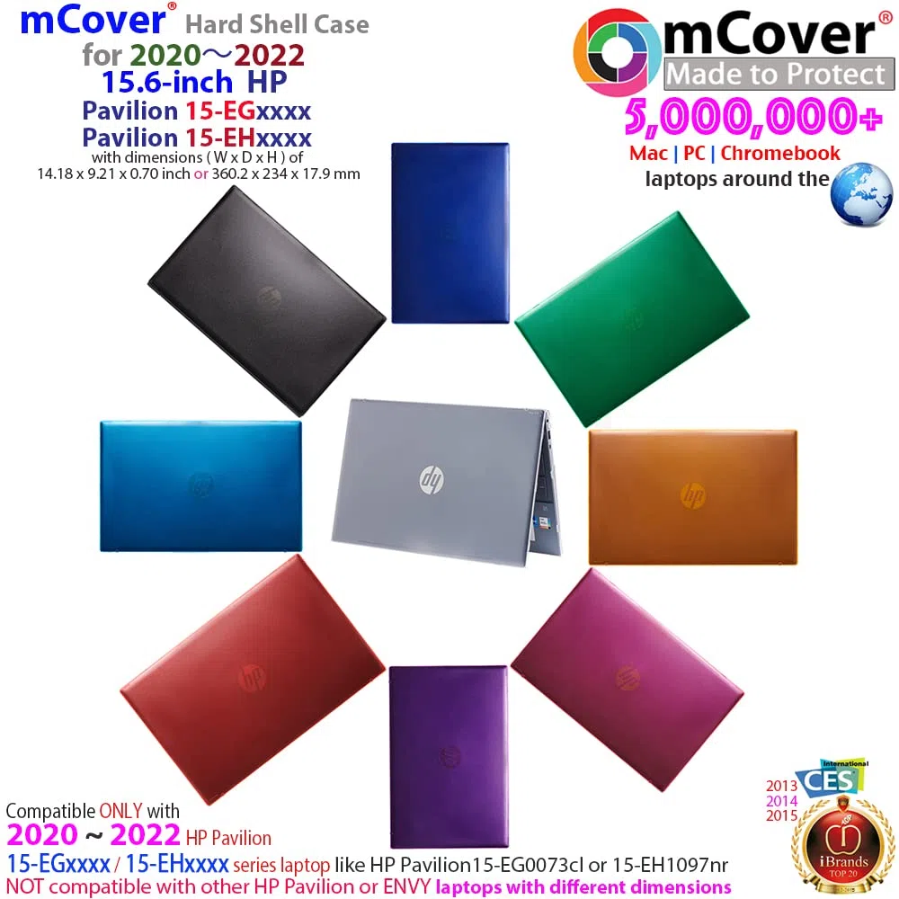 mCover Custodia rigida compatibile con computer portatili HP Pavilion 15-EGxxxx (15-EG0000~15-EG9999) / serie 15-EHxxxx (non per altri HP Pavilion) trasparente