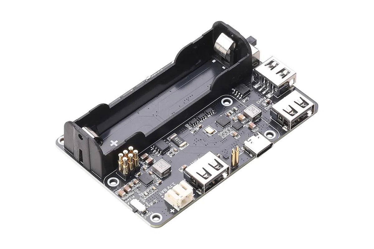 Pi Zero UPS HUB HAT per Raspberry Pi Zero Series, scheda di espansione USB 2.0 a 3 porte con backup di alimentazione, supporto Ba-ttery 18650, gestione intelligente della carica e dello scarico