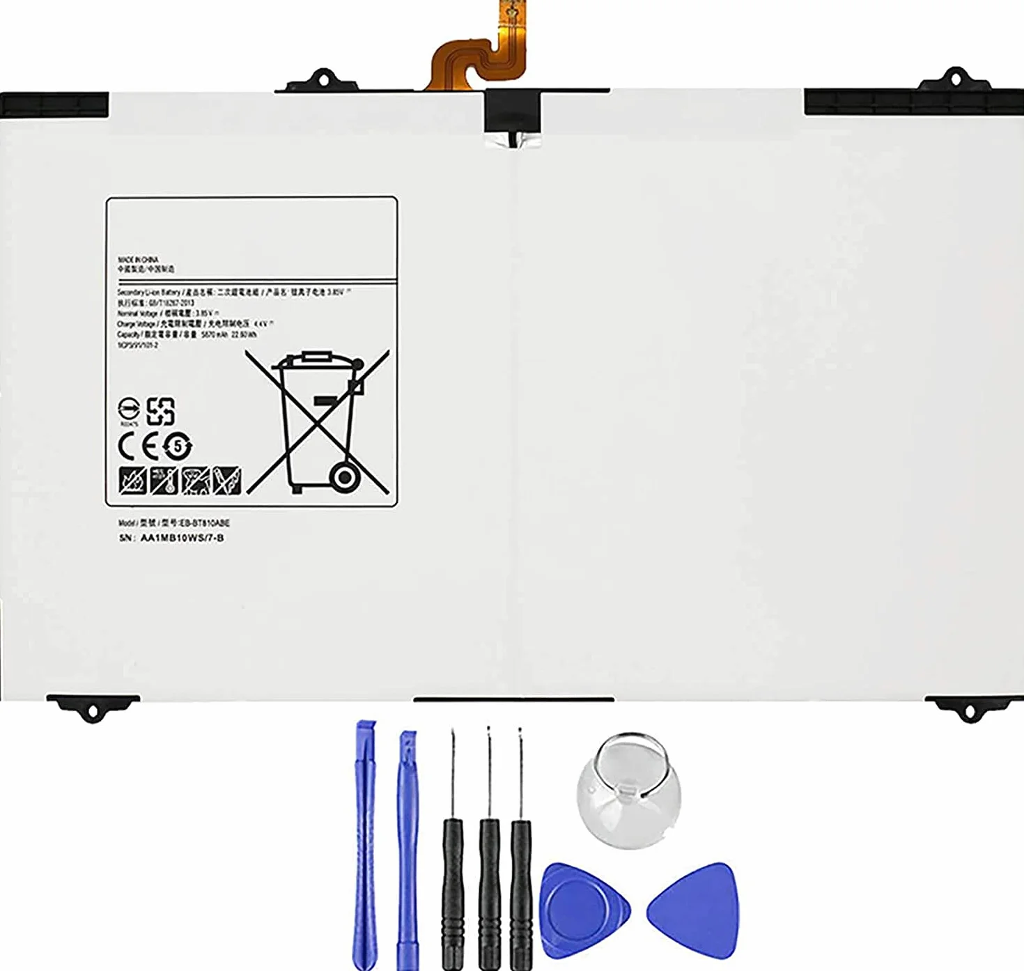 SAMSUNG GALAXY TAB S2 9.7 T815 T819 EB-BT810ABE BATTERIA 5870MAH CON KIT SMONTAGGIO