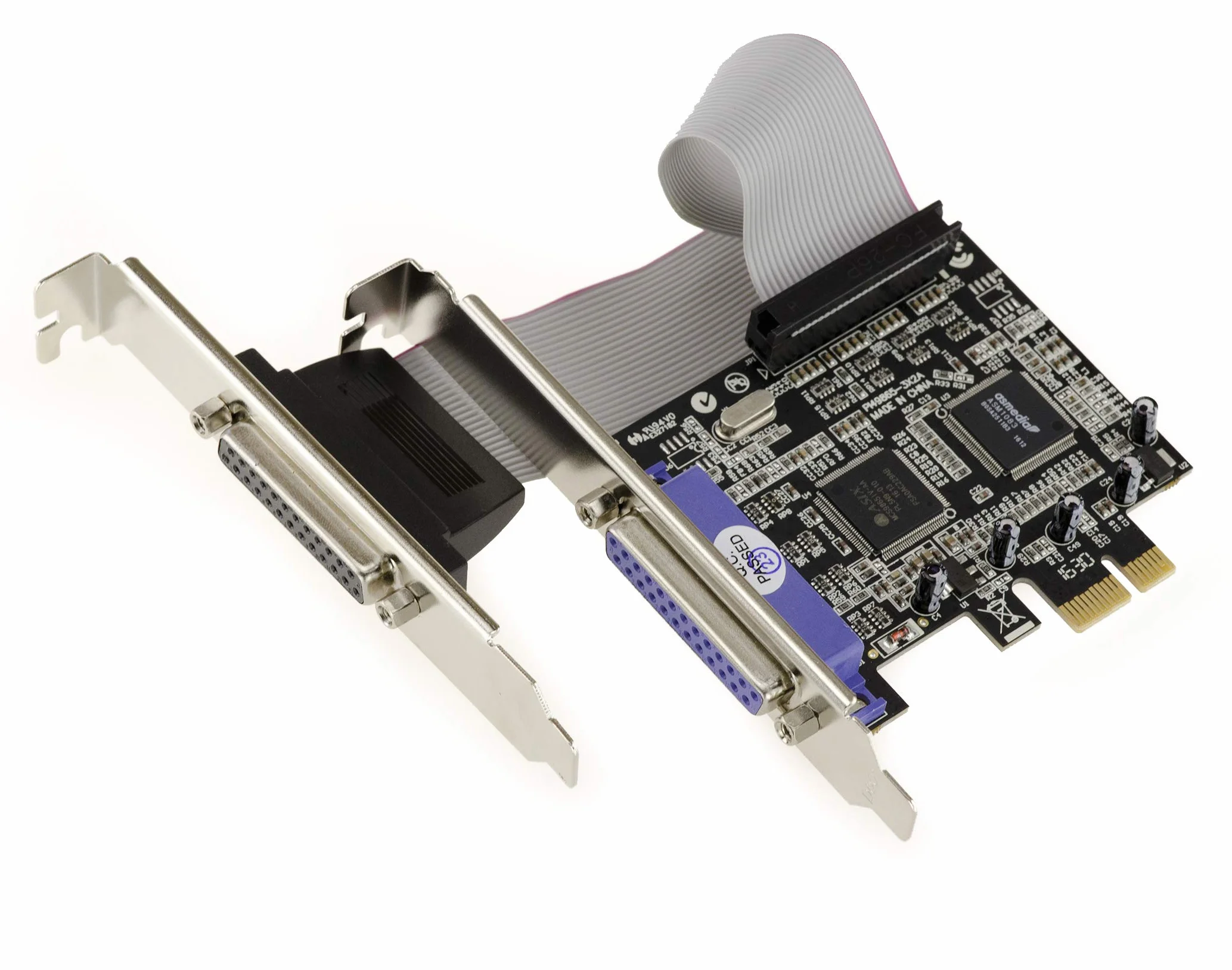 KALEA-INFORMATIQUE Scheda controller parallela PCI Express IEEE1284 LPT a due porte con chipset ASIX. Supporto SPP EPP ECP