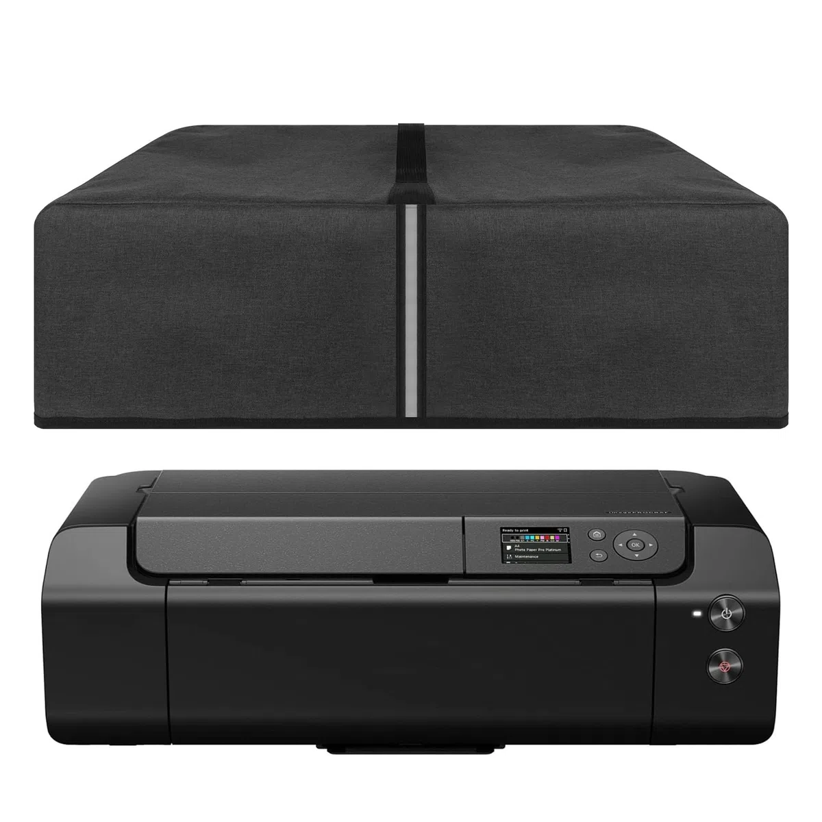 Copertura antipolvere per stampante, compatibile con stampanti Canon imagePROGRAF Pro-300 o Canon Pixma Pro-200, in tessuto resistente agli schizzi, facile da pulire e riporre, grigio scuro
