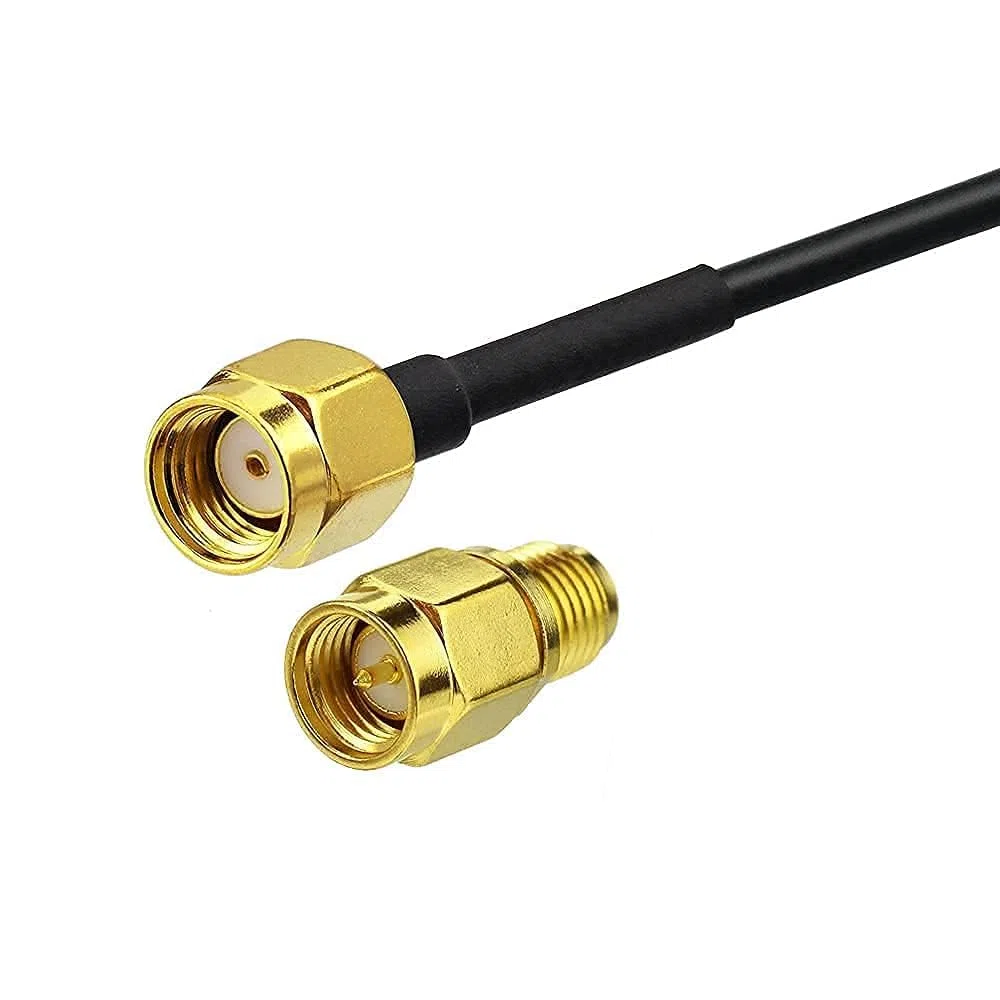 Bingfu Antenna WiFi Exterieur Bibanda 2,4 GHz 5,8 GHz 6dBi MIMO RP-SMA e SMA Omnidirezionale per Telecamera Wireless Esterno Router Amplificatore WiFi Videosorveglianza Scheda di Rete Monitor Energia