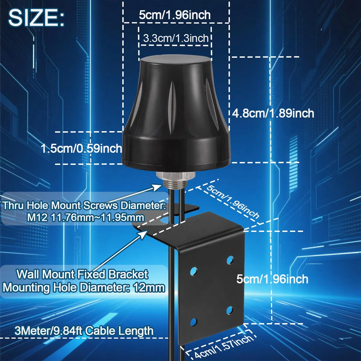 Bingfu Antenna 4G LTE Esterna SMA Maschio 5dBi MIMO Impermeabile Staffa Fissa Montaggio a Parete per Tim Vodafone Iliad WindTre 4G LTE Wireless CPE Router Gateway IoT Cellulare Telecamera di Sicurezza