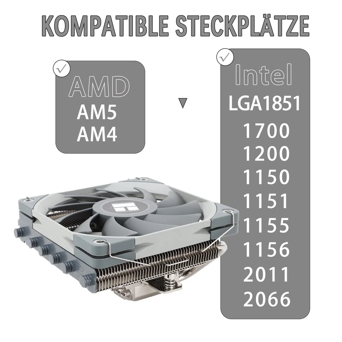 TR-Thermalright AXP120 X67 - Radiatore a 6 tubi di calore, silenzioso, 120 mm, a basso profilo, 1800 RPM, per AMD AM4/AM5, Intel LGA1851/1700/115x/1200/2011, a basso profilo ITX