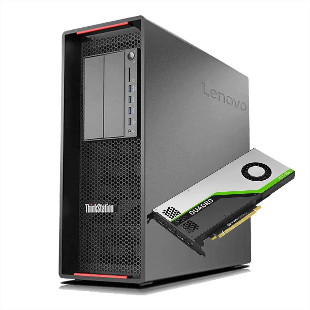 Lenovo Thinkstation P720 Tower Pc Computer Workstation Business Server, Xeon Silver 4210, Ram 16gb, Ssd 512gb, Nvidia RTX 4000 8gb, Win 11 Pro + Libre Office (Ricondizionato)