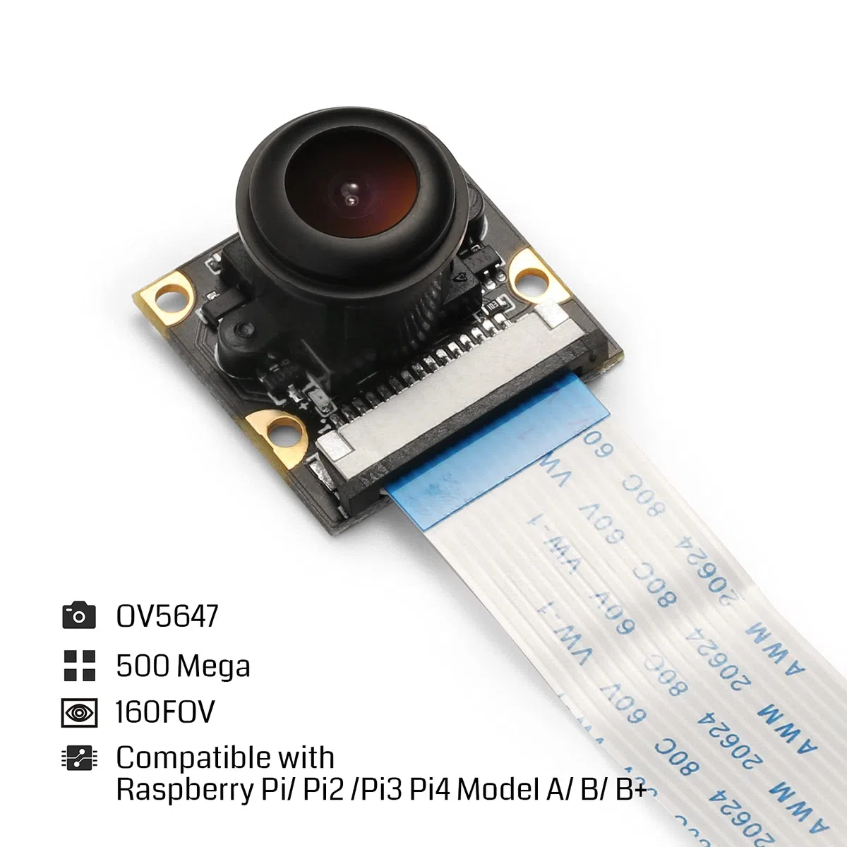 sainsmart Wide Angle Fish-Eye Camera Lenses for Raspberry Pi Arduino