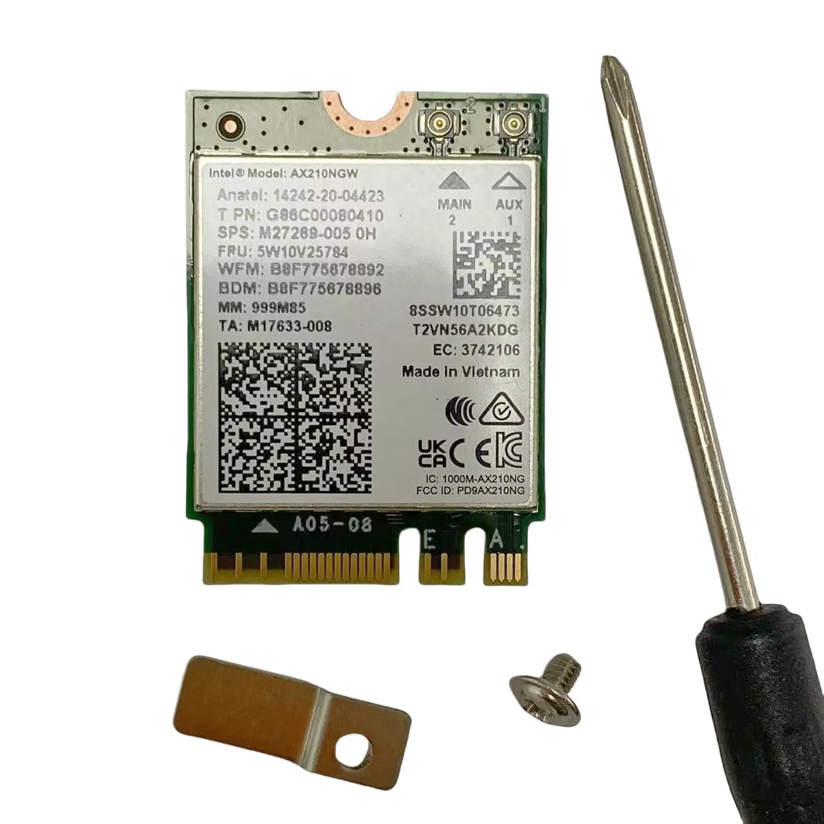 per Intel AX210 NGW Bluetooth 5.3 WiFi 6E Scheda Wireless Tri-Band 5400Mbps Adattatore di rete Laptop Supporto Windows 10/11 (64bit) M.2/NGFF