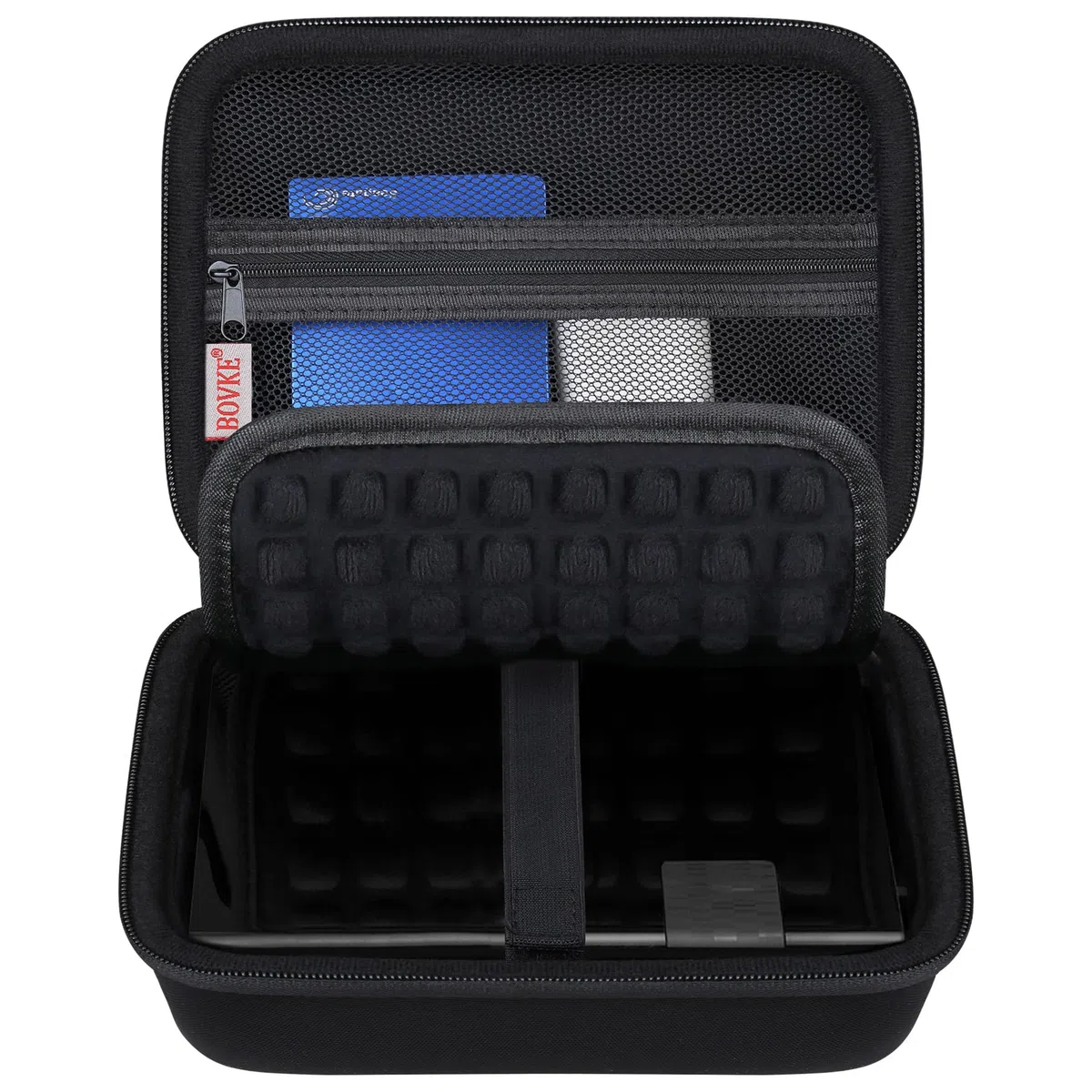 BOVKE Custodia per Seagate Expansion WD Elements My Book Hard Disk Esterno Desktop HDD 6TB 8TB 10TB 12TB 14TB 16TB 18TB 22TB 24TB 26TB 28TB, Custodia da Trasporto HDD Desktop Portatile, Nero+Nero