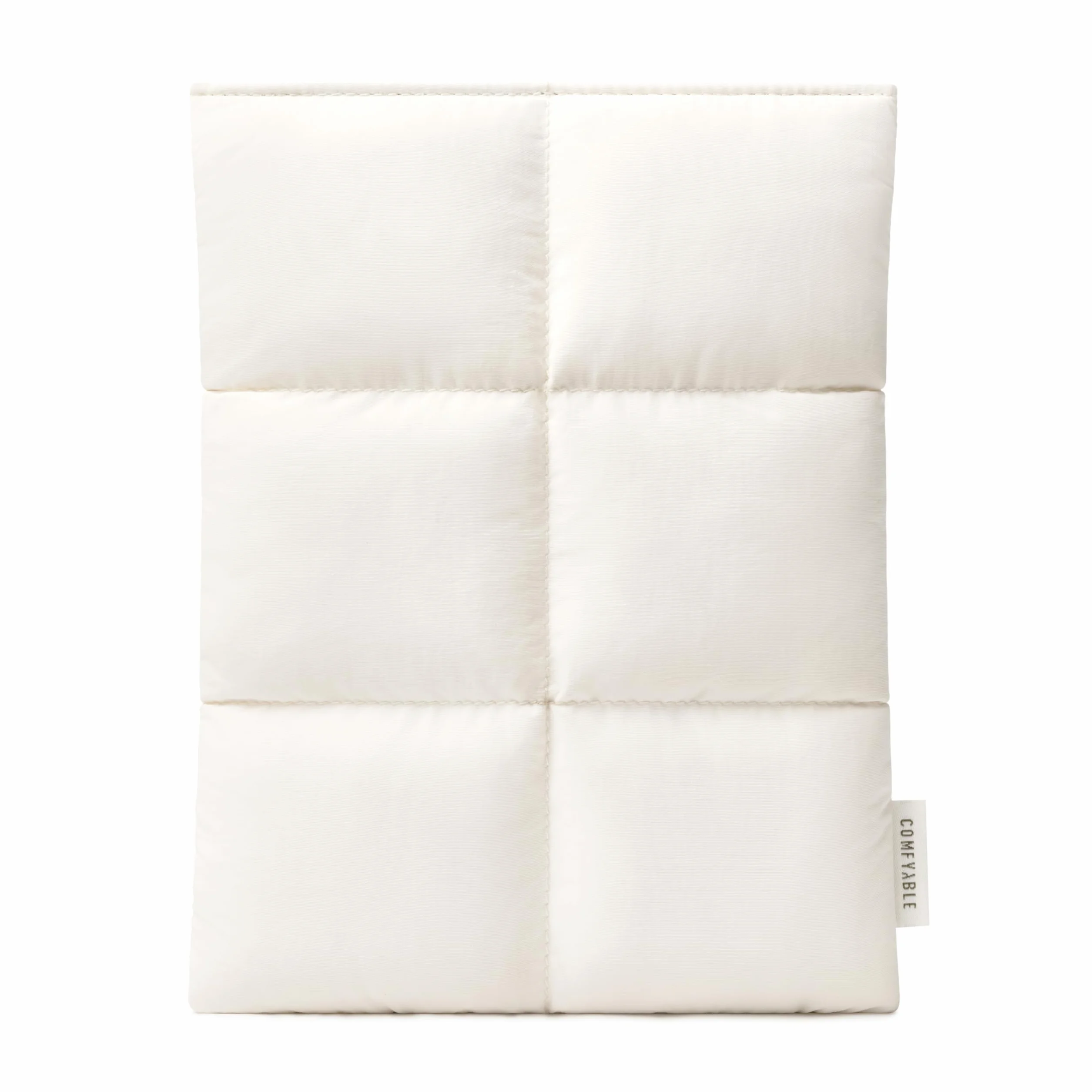 Comfyable Puffy custodia tablet 7-8 pollici compatibile con iPad Mini 7 2024 A17 Pro, Mini 6 2021 A15, borsa tablet trapuntata stile puffer per donna e uomo, bianco riso