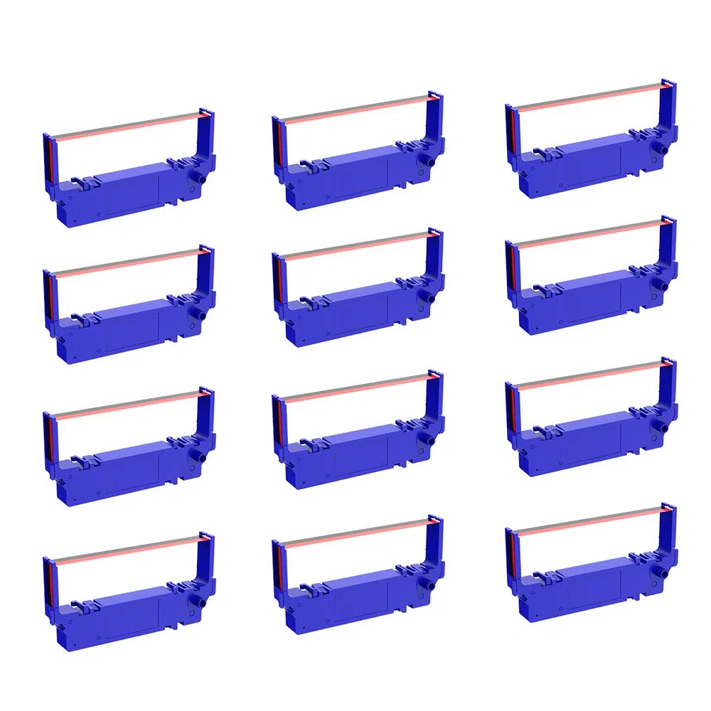 Bigger 12-Pack compatibile SP700 3157BR 30980721 nastro stampante B/R sostituzione per Star SP-700BR, RC-700BR, SP-712, SP-712R, SP-742, SP-742R nastro d'inchiostro (nero e rosso)