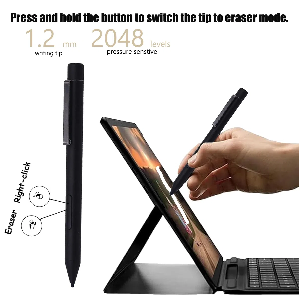 MS403 Stylus Pen Compatibile con Microsoft Surface Pen Surface Pro 10 Stylus Pen Surface Pro 9/8/7/7+/6/5/4