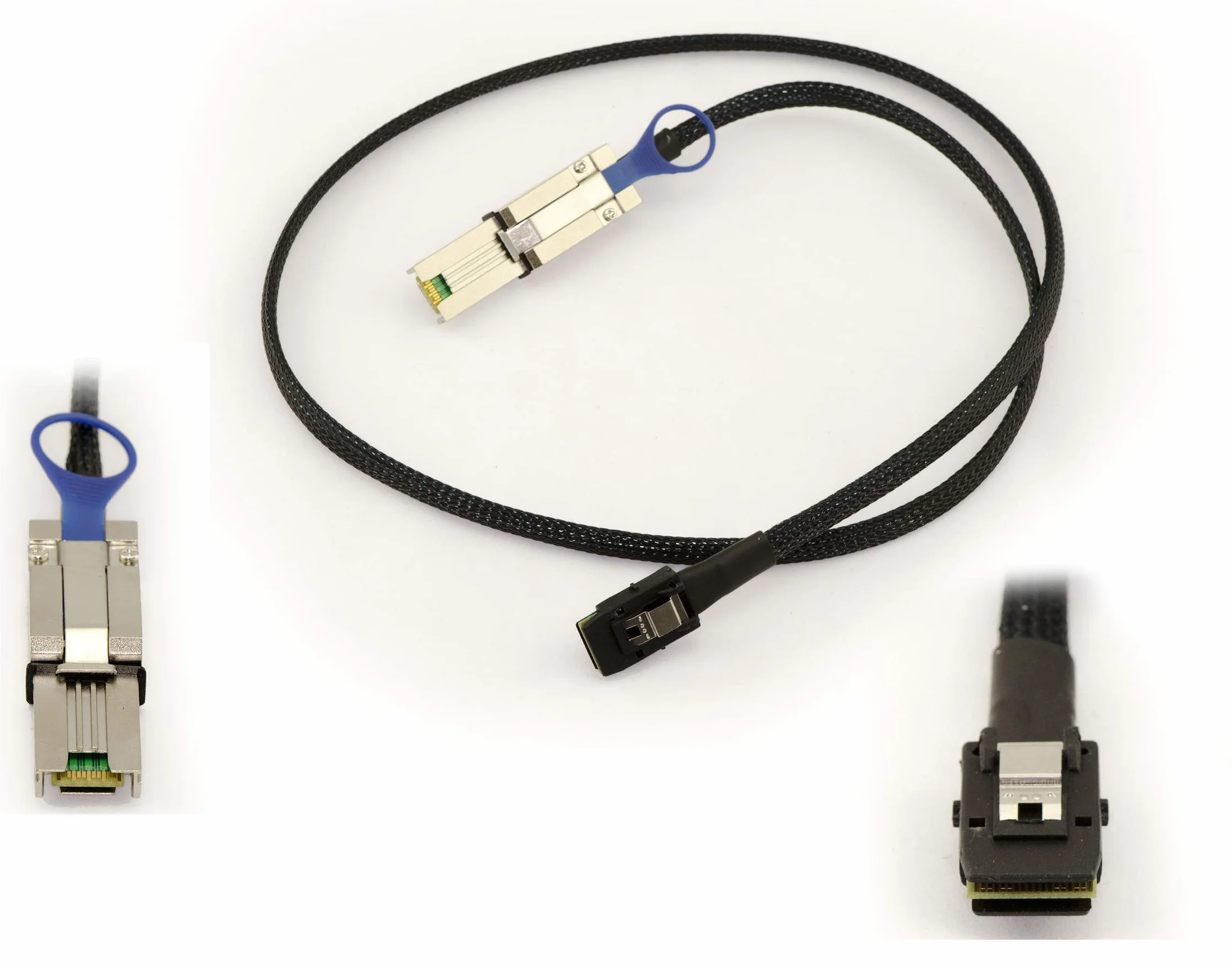 KALEA-INFORMATIQUE Cavo SAS MiniSAS da SFF-8088 a SFF-8087. Lunghezza 1M, MiniSAS esterno a 26 pin SFF8088, MiniSAS interno a 36 pin SFF8087.