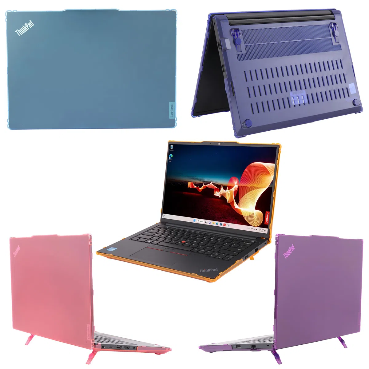 mCover Custodia rigida compatibile solo per Lenovo ThinkPad E14 Gen 5 / Gen 6 2023-2025 da 14" (con cerniera a 180°, non compatibile con altri modelli Lenovo) - Aqua