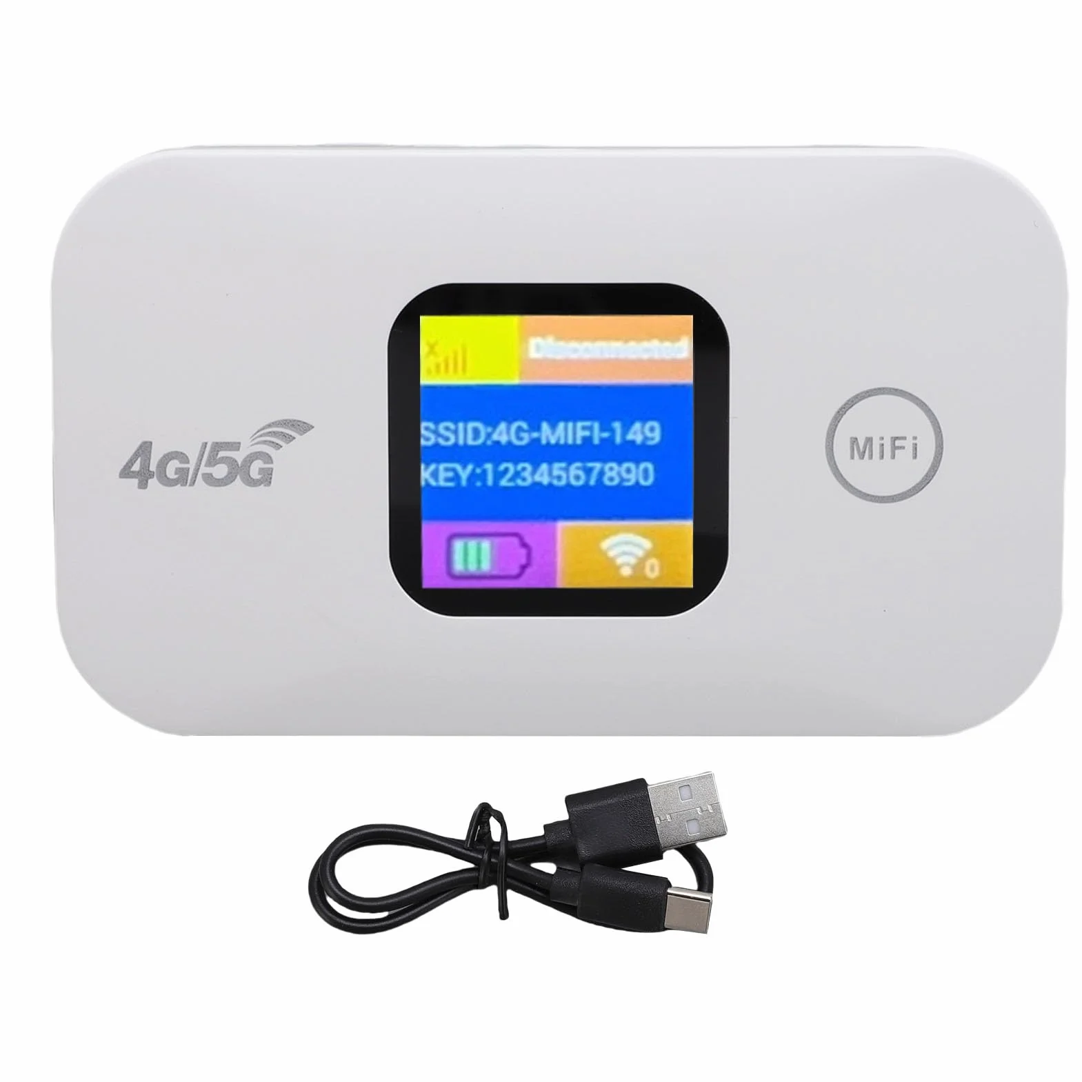 4G 5G Hotspot Mobile WiFi Portatile 2100 mAh LED Display 300 Mbps per Home Office Viaggio