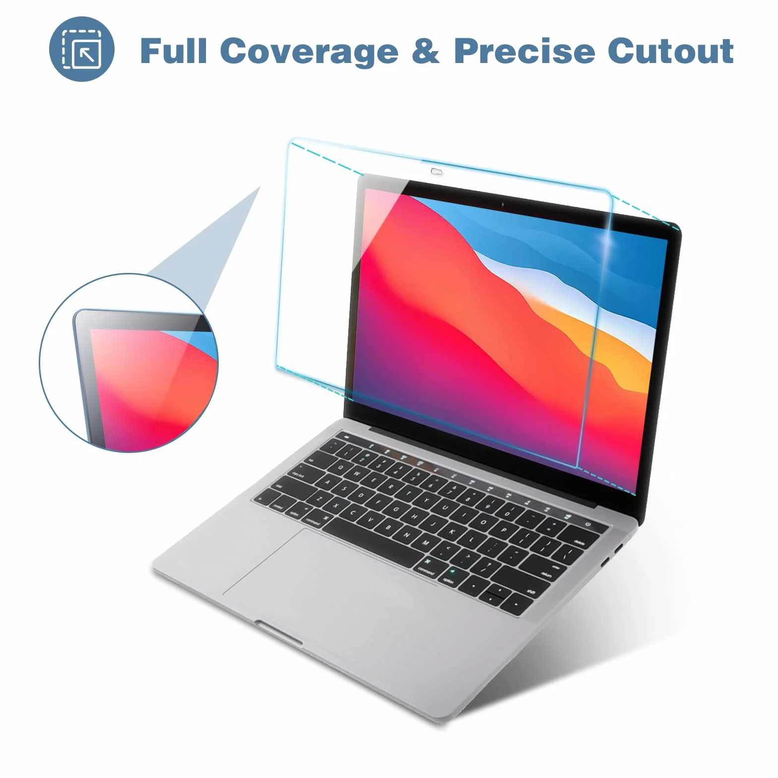 ProCase (2 Pezzi) Pellicola Protettiva per MacBook Pro 13" / Air 13", Vetro Temperato Ultra sottile per 13 Pollici MacBook [Alta HD Trasparenza, Anti-Graffi/Agli Urti/Olio]
