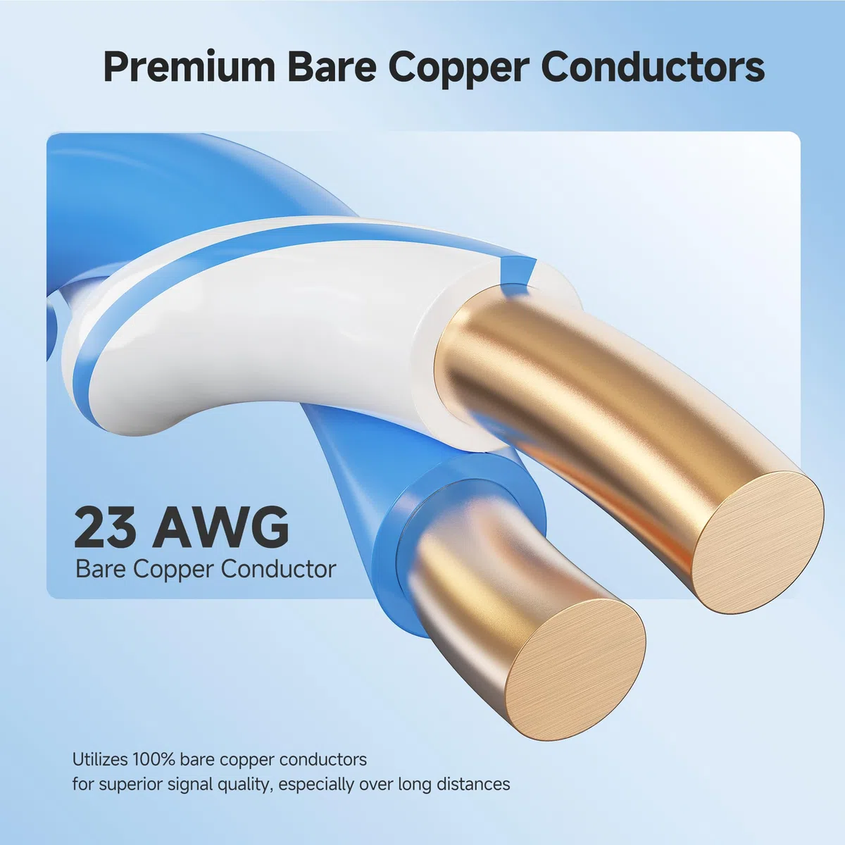 Cable Matters Cavo Ethernet Cat6 per esterni, 10 Gbps, 23 AWG, 152,4 m, nero | Resistente ai raggi UV, solido rame nudo, UTP, 550 MHz, resistente alle intemperie, cavo Cat 6 per telecamere IP PoE