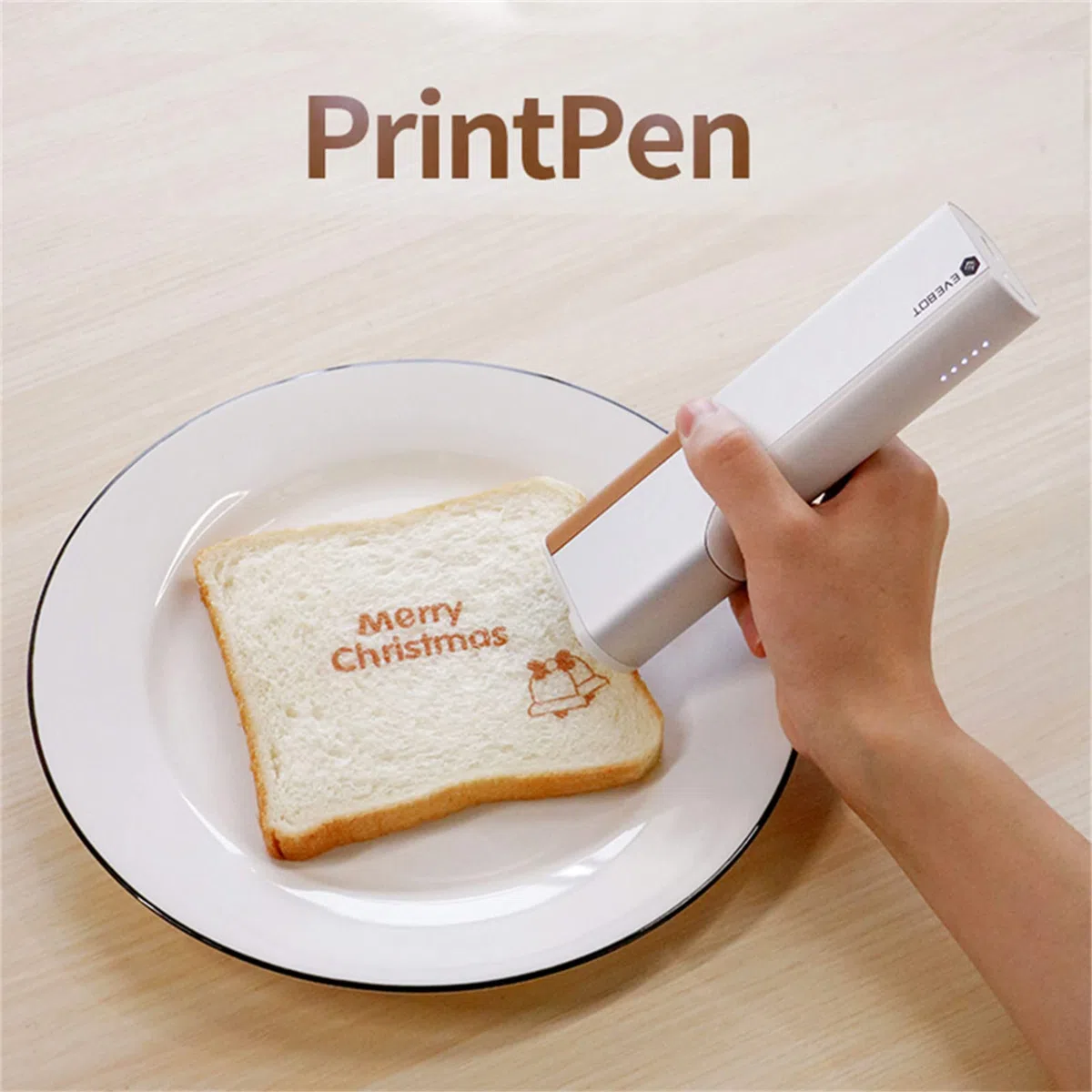 Penna per Stampante Mini Stampante per Alimenti Penna a Getto d'inchiostro Portatile Stampa 1200mAh Mini Stampante Portatile Inchiostro per Stampa Alimentare