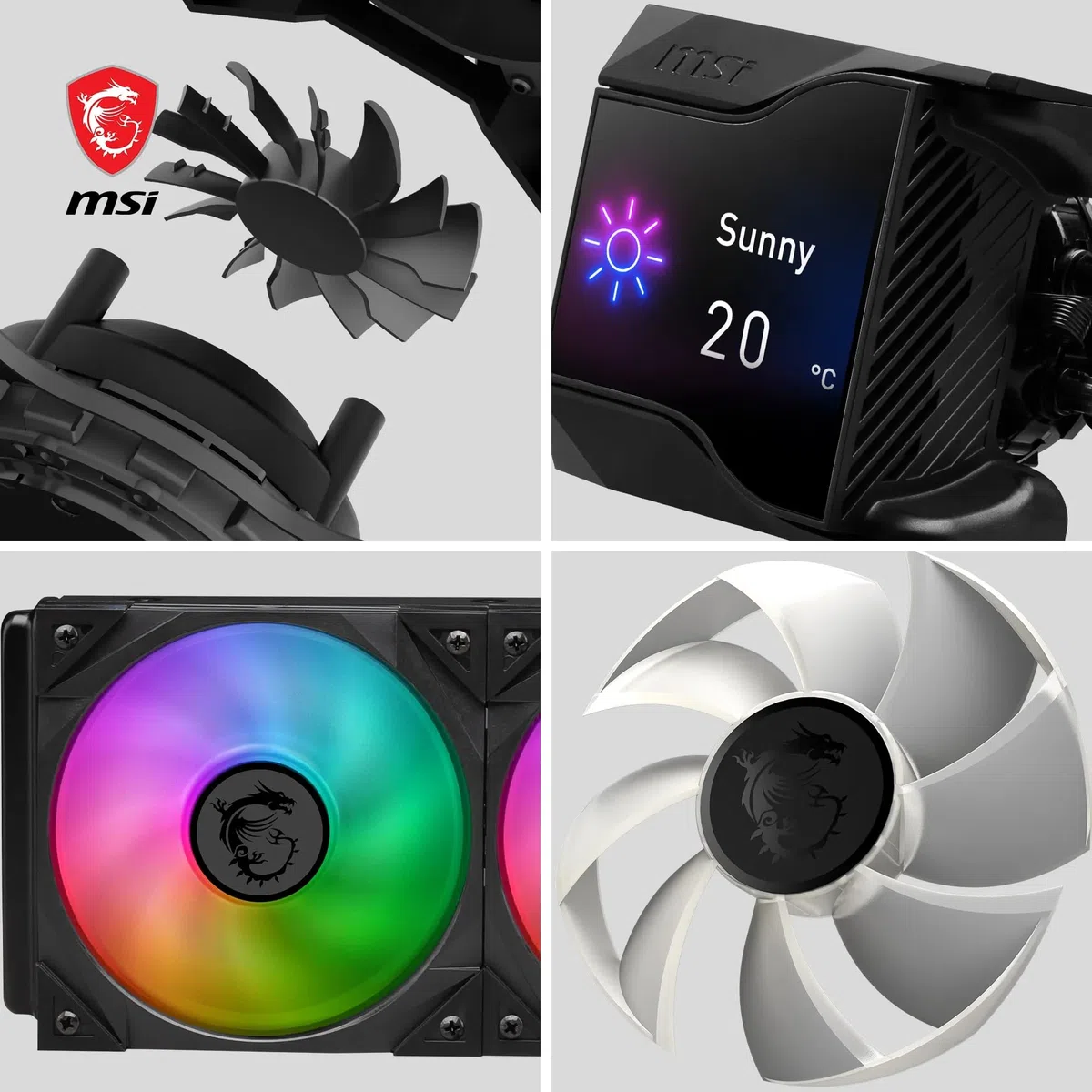 MSI MPG CORELIQUID D240 CPU Liquid Cooler da 60 mm, 2 ventole ARGB da 120 mm, Tubazione anti-evaporazione, Raffreddamento GI - Compatibile con Socket AMD e Intel