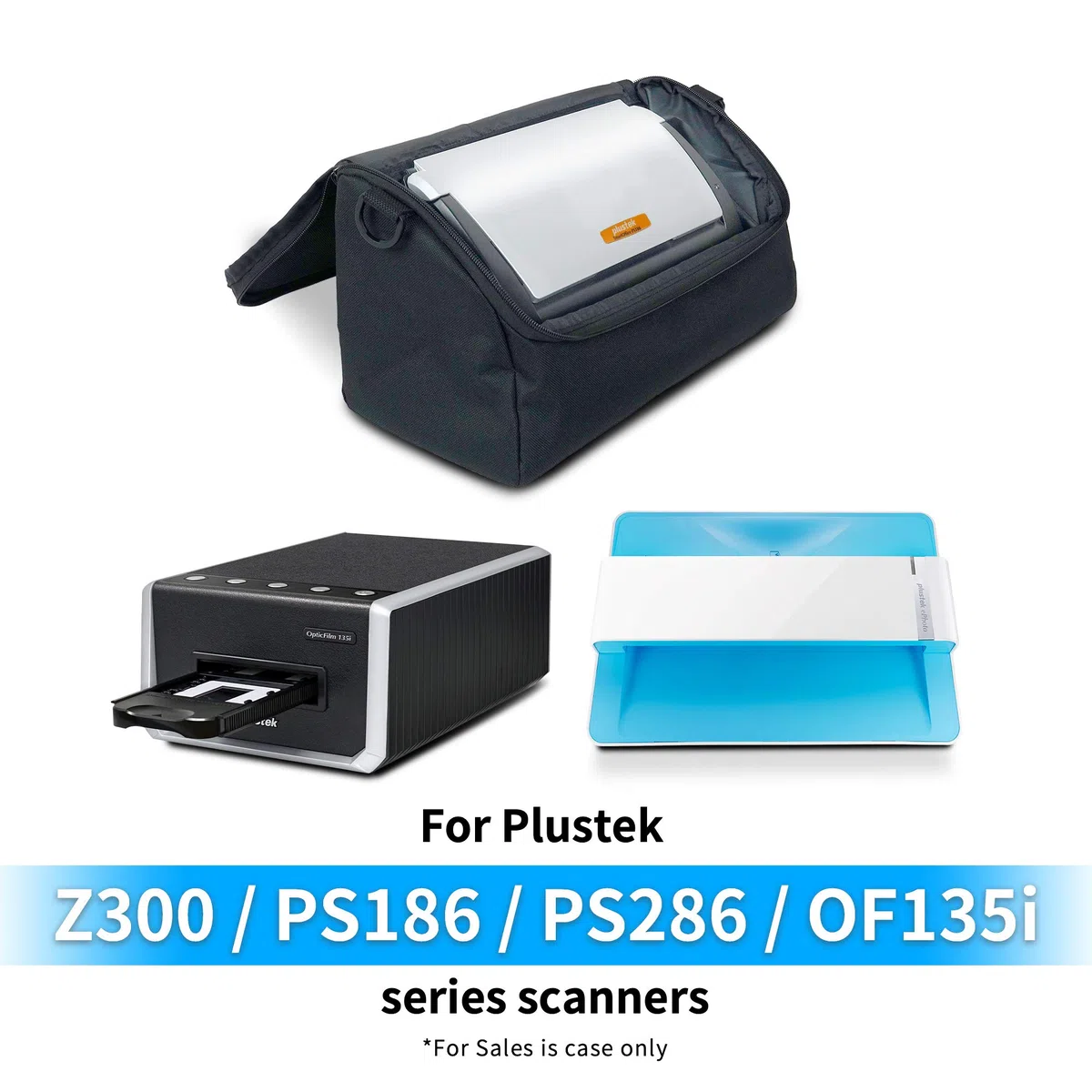 Plustek - Custodia per scanner per documenti Plustek ePhoto, serie PS/Fujitsu serie iX/Epson ES Series/Brother ADS