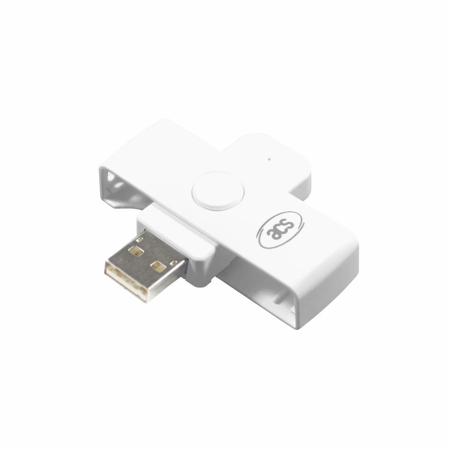 ACS ACR39U-N1 PocketMate II Lettore e Scrittore di Smart Card Reader USB per CNS, CRS, Firma Digitale, Piccolo Compatto, Bianco