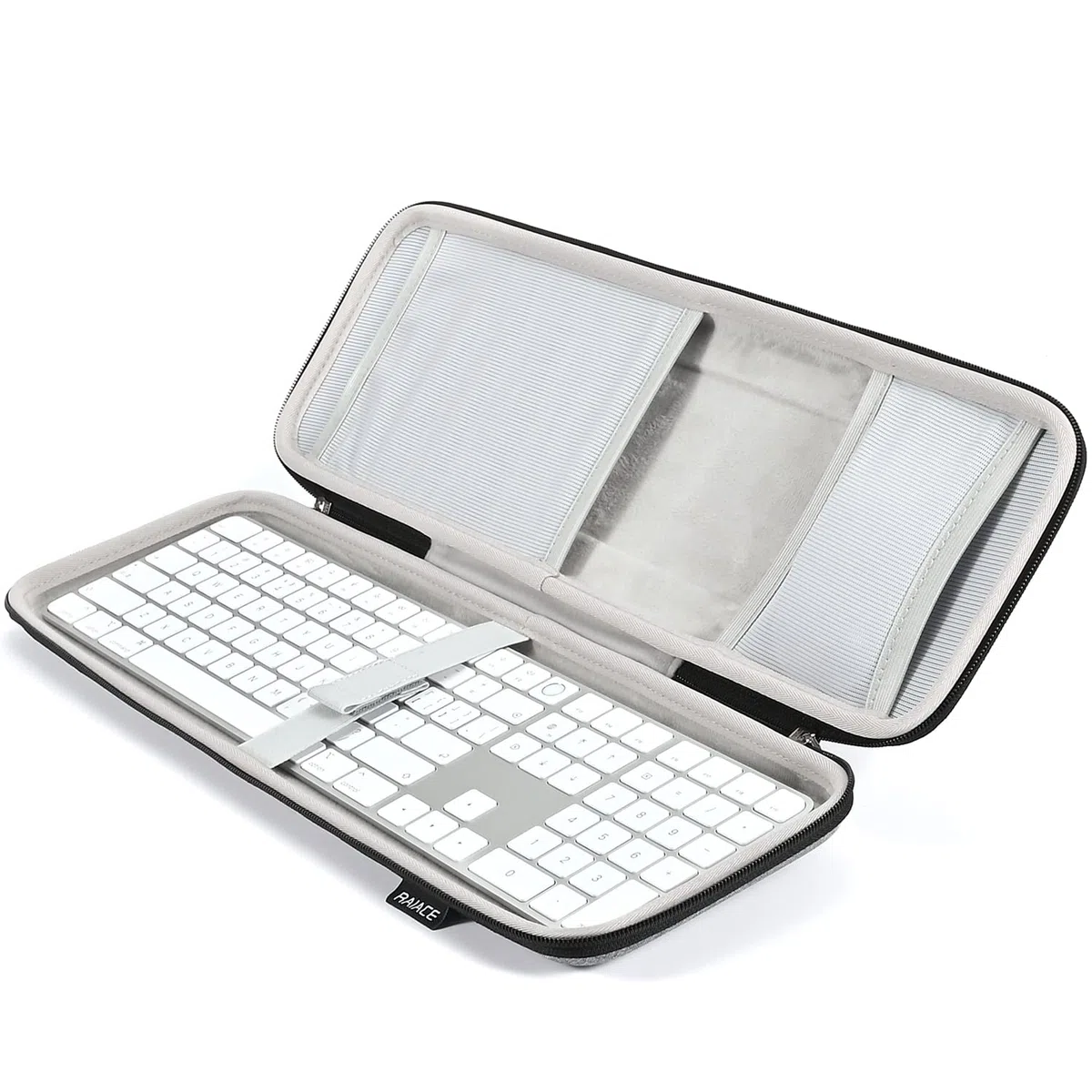 RAIACE Custodia rigida da viaggio per Apple Magic Keyboard + Magic Mouse. (la vendita è solo custodia). - Grigio (fodera grigia)