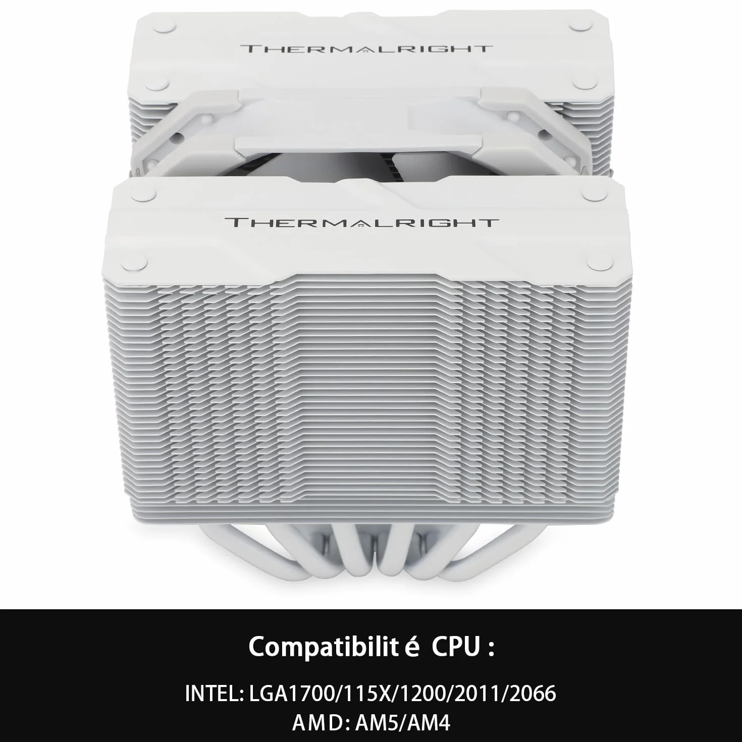 Thermalright Peerless Assassin 120 MINI White CPU, 6 heatpipes, 120 mm, ventola PWM TL-D12W, altezza 135 mm, raffreddamento a doppia torre, per AM4/AM5/Intel LGA 1851/1700/1150/1151/1200/2011