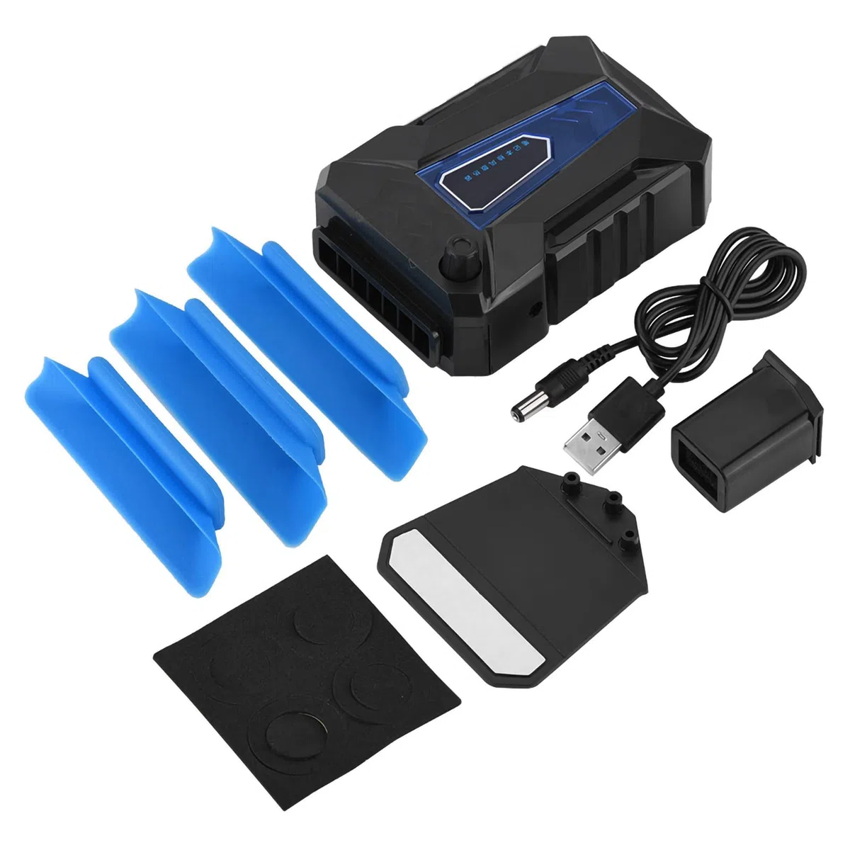 Ventola di Raffreddamento per Laptop, Mini Estrazione Dell'aria Silenziosa ad Alta Potenza, Radiatore per Notebook Intelligente Portatile Antiscivolo su Entrambi I Lati, Rilevamento Automatico Della