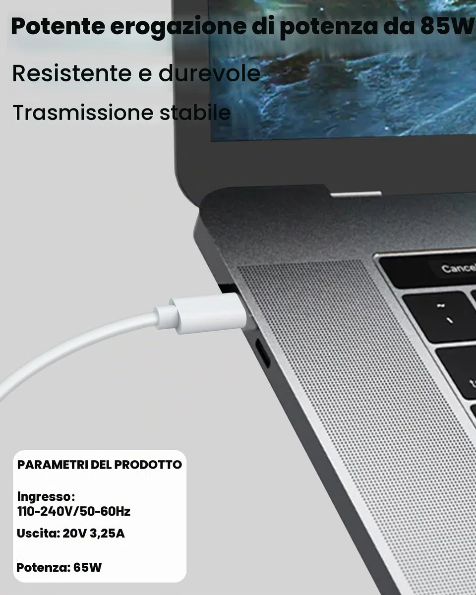 Caricatore USB C 65W per Samsung Galaxy Book Pro & Pro 360 NP950QDB NP930QDB NP935QDC NP950XDB NP930XDB Galaxy Book3 Book4 Laptop Type C Alimentatore