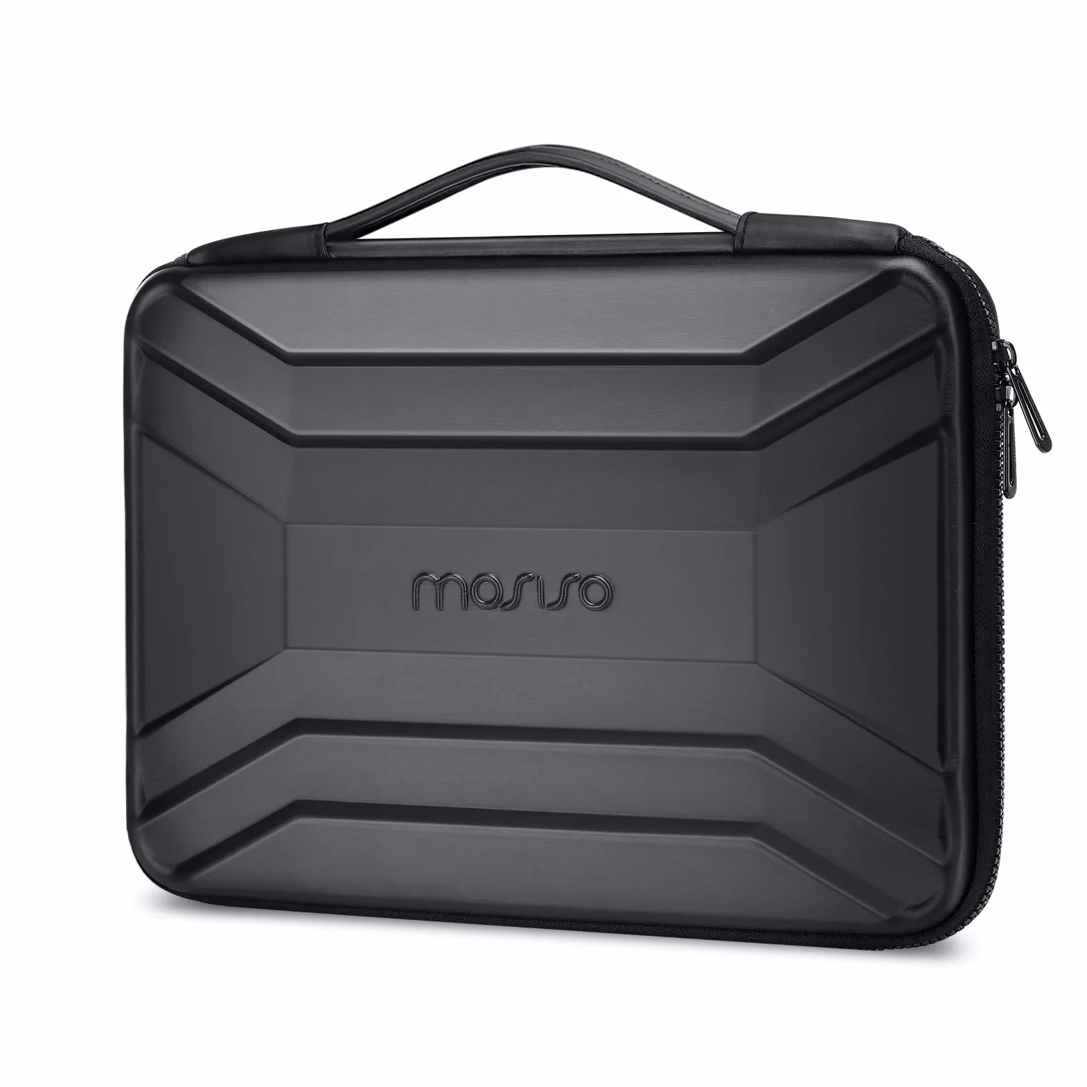 MOSISO 15-16 Pollici Custodia Rigida Laptop, 15,6 Pollici Impermeabile Borsa Computer Compatibile con MacBook HP Dell, Custodia Rigida PC EVA Trapezoidale Simmetrica con Maniglia, Nero