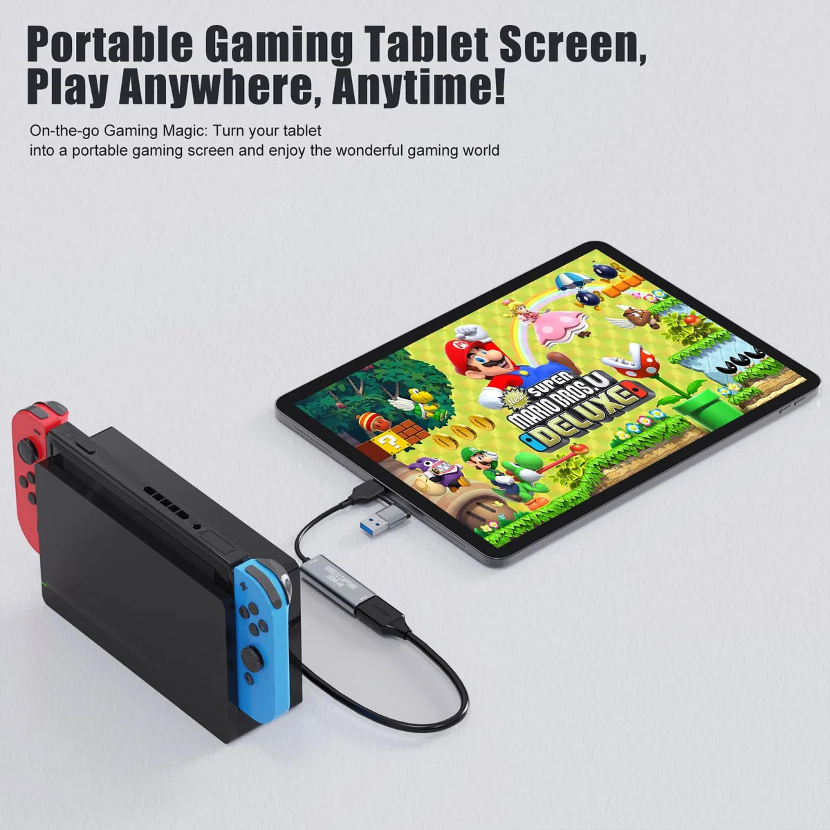 Scheda di Acquisizione Video, HDMI 4K60Hz Ingresso, USB C 1080P 30FPS HD Streaming Registrazione, e Gaming, Scheda di acquisizione HDMI OBS Compatibile con Switch PS5 Xbox MacBook PC Camera