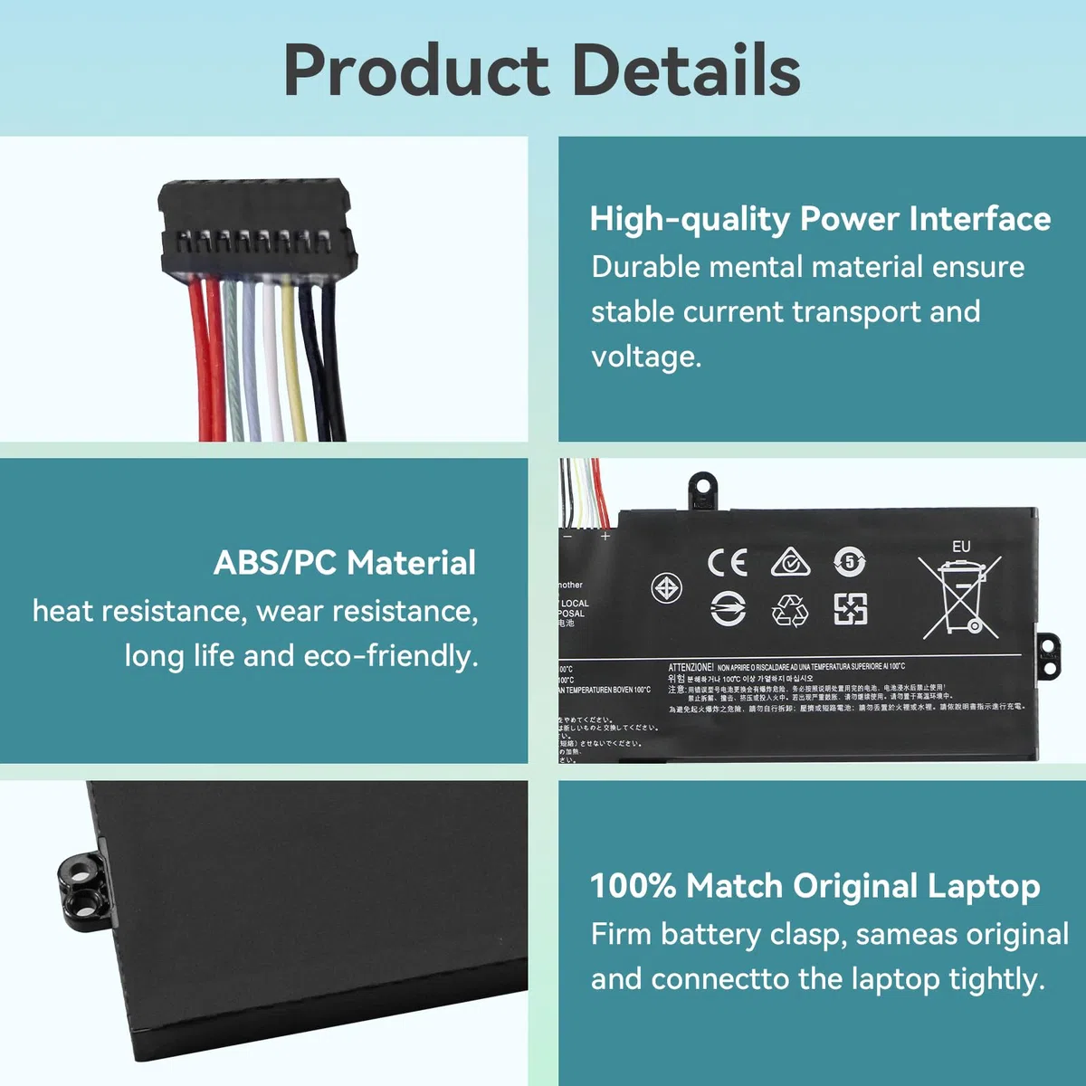 L16M2PB2 L16C2PB1 L16L2PB3 Batteria per Lenovo IdeaPad 320 14IKB 14AST 14IAP 14ISK 15IKB 15ISK 15IAP 17IKB 17ABR 17AST 17ISK V15 ADA IGL IIL IKB IWL V320-17IKB 520-15IKB L16M2PB1 L17L2PF1 L16L2PB2