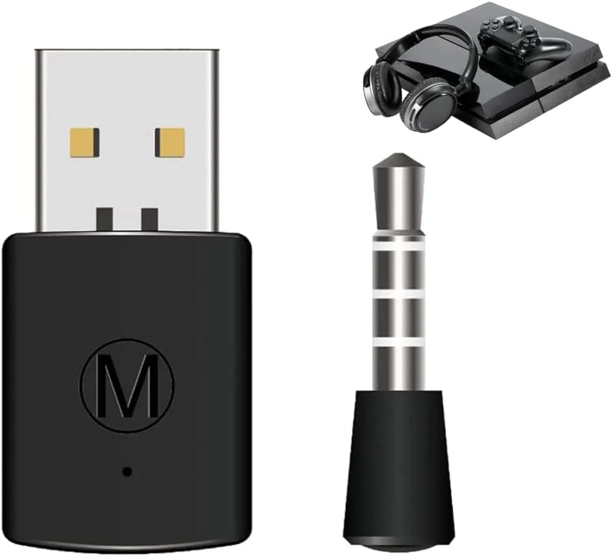 Nikou Adattatore Bluetooth PS4 - Adattatore Headsets Bluetooth Mini USB 4.0 Mini Microfono Wireless Dongle Bluetooth Adattatore USB per cuffie wireless PS4