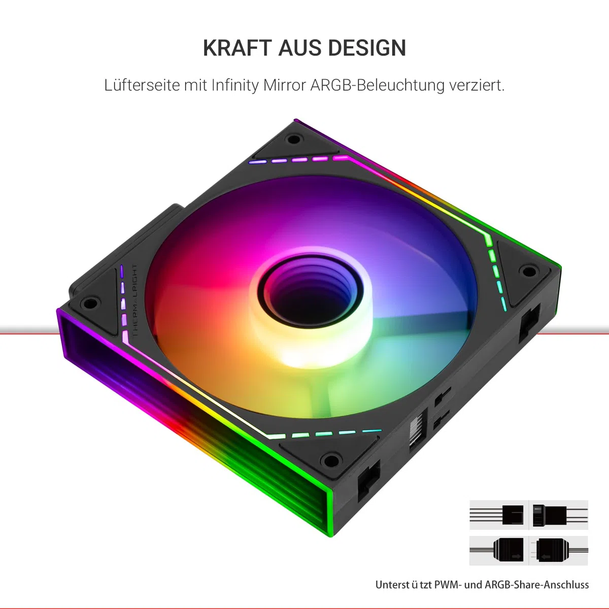 Ventole Thermalright TL-M12QR-S X3 da 120 mm silenziose, funzione PWM, effetti luce ARGB a specchio infinito, design delle pale della ventola inversa, nuovo modulo chip di alimentazione semplifica il