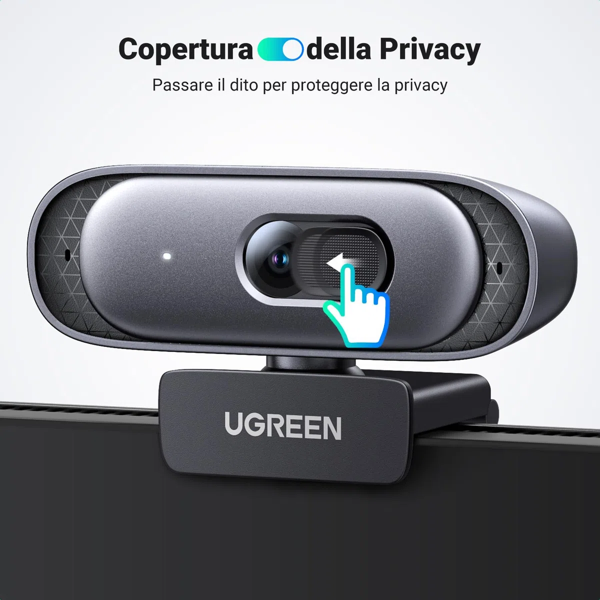 UGREEN Webcam 2K 30FPS Full HD USB A Camera PC Due Micro Cancellazione del Rumore Integrata Rotazione a 360 Gradi Plug Play Windows MacOS Supporta Streaming Videochiamata Youtube Zoom Videoconferenza