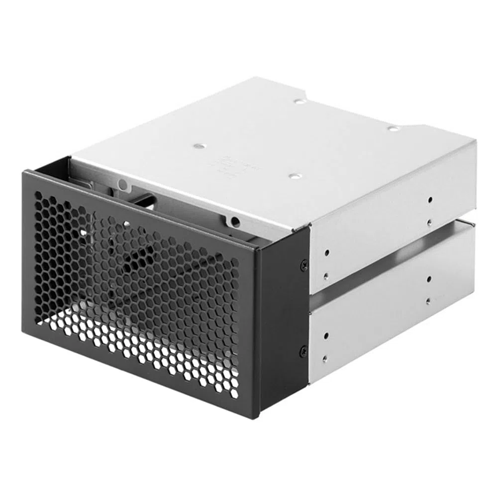 Gabbia per disco rigido da 3,5 HDD con vano ventole, scomparti HDD rimovibili, supporto per 3 dischi rigidi