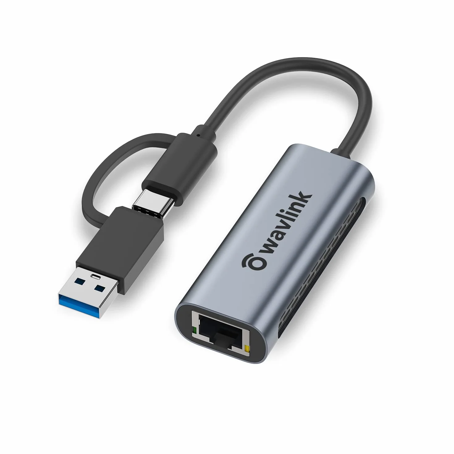 WAVLINK Adattatore USB C/A a Ethernet 2.5G 2500Mbps, Thunderbolt 3/RJ45, Plug & Play, Guscio Alluminio, Compatibile con Mac/Windows/Linux