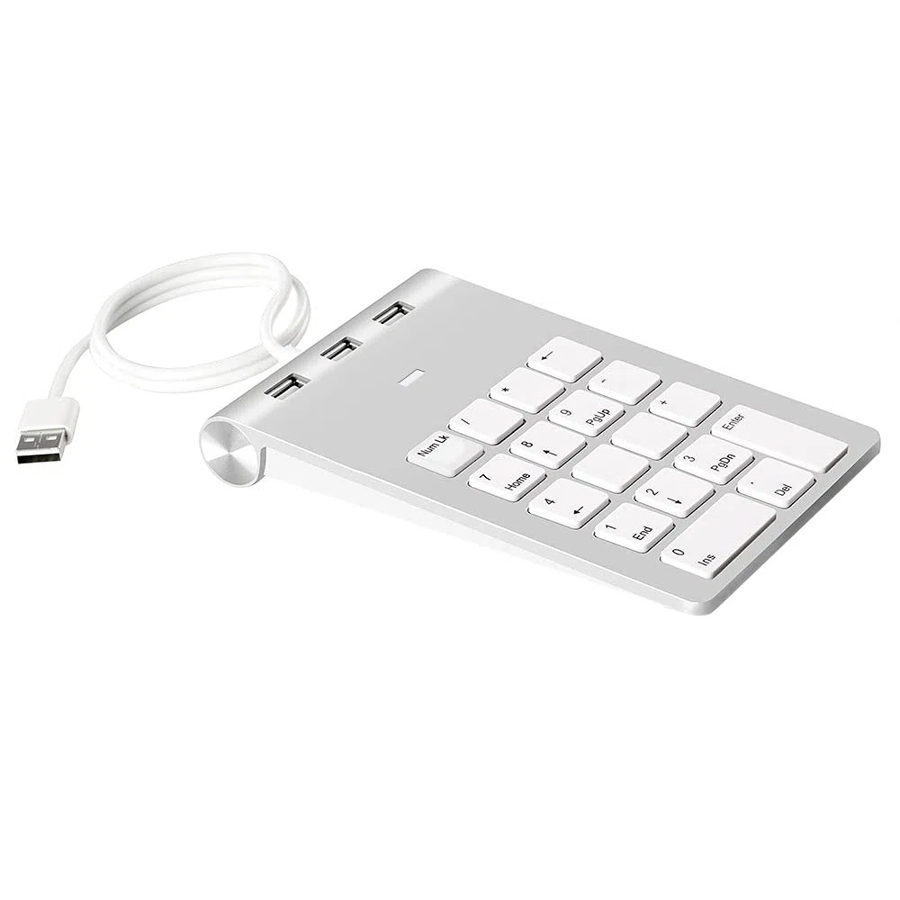 Mini Tastiera Numerica Tastiera 18 Tastierino Numerico Tastierino Numerico Tastierino Numerico con 3 Porte Hub USB per PC Desktop Portatile
