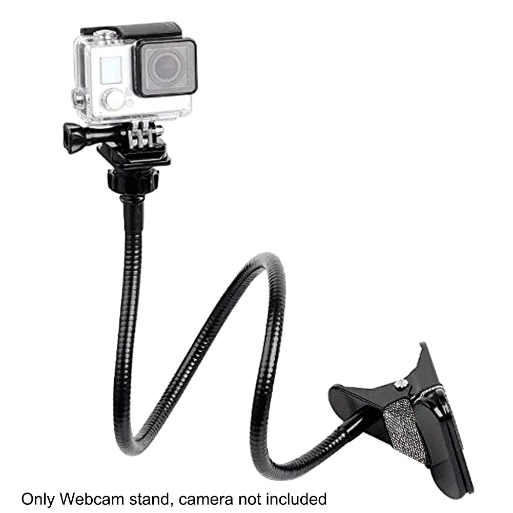 Faderr Supporto per Webcam, Braccio Flessibile a Collo di Cigno con Morsetto per Fotocamera, Compatibile con Logitech C920s, C930e, C930, C920, C922x, C922, Brio 4K, C925e, C615 (Nero)