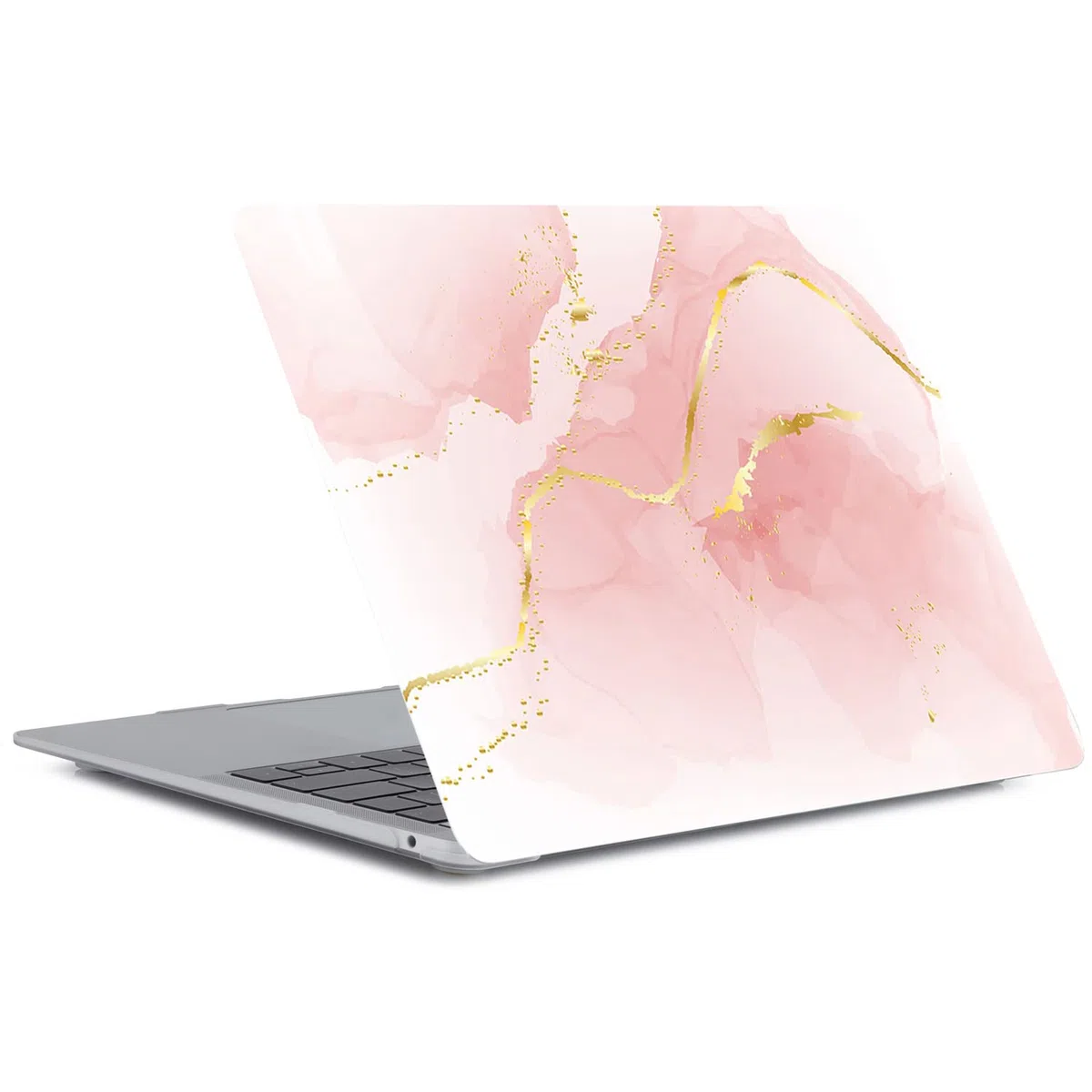 Custodia per Nuovo Macbook Air 13 pollici 2020 2019 2018 Pubblicazione Modello A1932 A2179 A2337 M1 con display Retina e Touch ID, Copertina Plastica Protettiva e Tastiera Cover, Marmo rosa