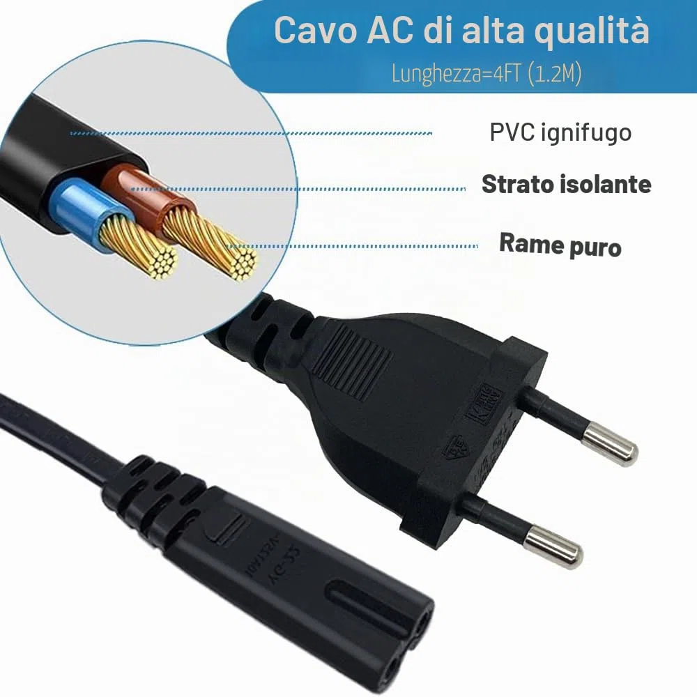 HWX Adattatore di Settore 29V 2A, Poltrona Reclinabile, Alimentazione Elettrica per Divano con Cavo AC Elettrico