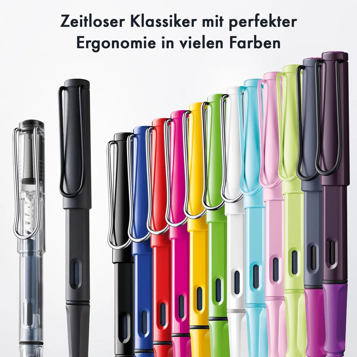 Lamy Safari aquamarine - Penna stilografica con impugnatura ergonomica e molla in acciaio lucido con tratto EF - robusta plastica ASA - cartuccia d'inchiostro T 10 blu - destrimani