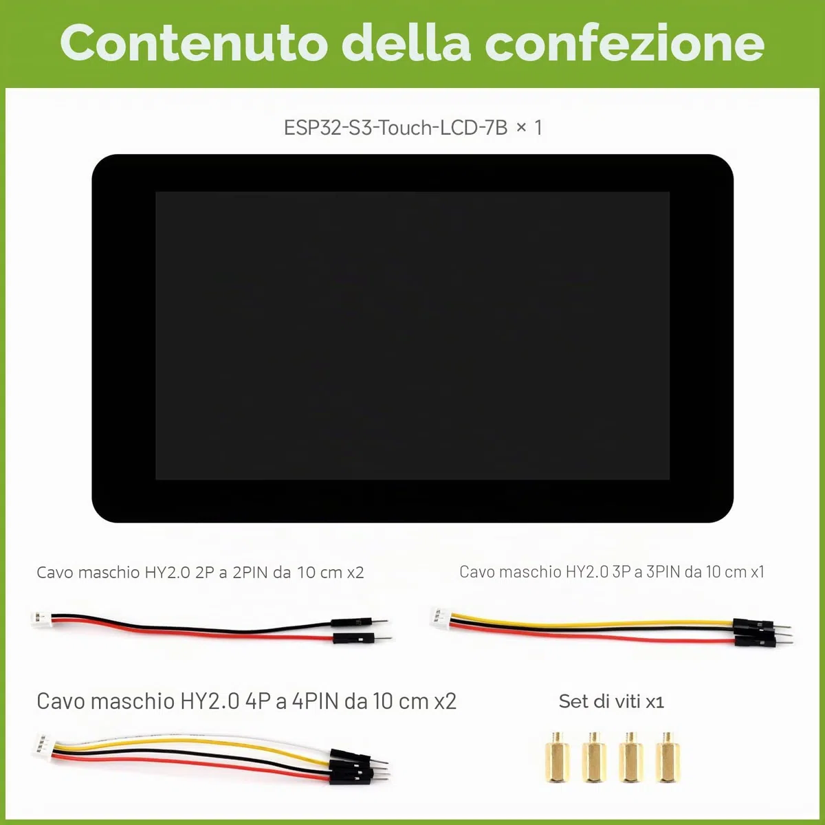Waveshare ESP32-S3 Display 7inch LCD Development Board, 1024x600 Resolution, 32-bit LX7 Dual-Core Processor 240MHz, Wi-Fi & Bluetooth Support, Onboard Antenna, with Touch