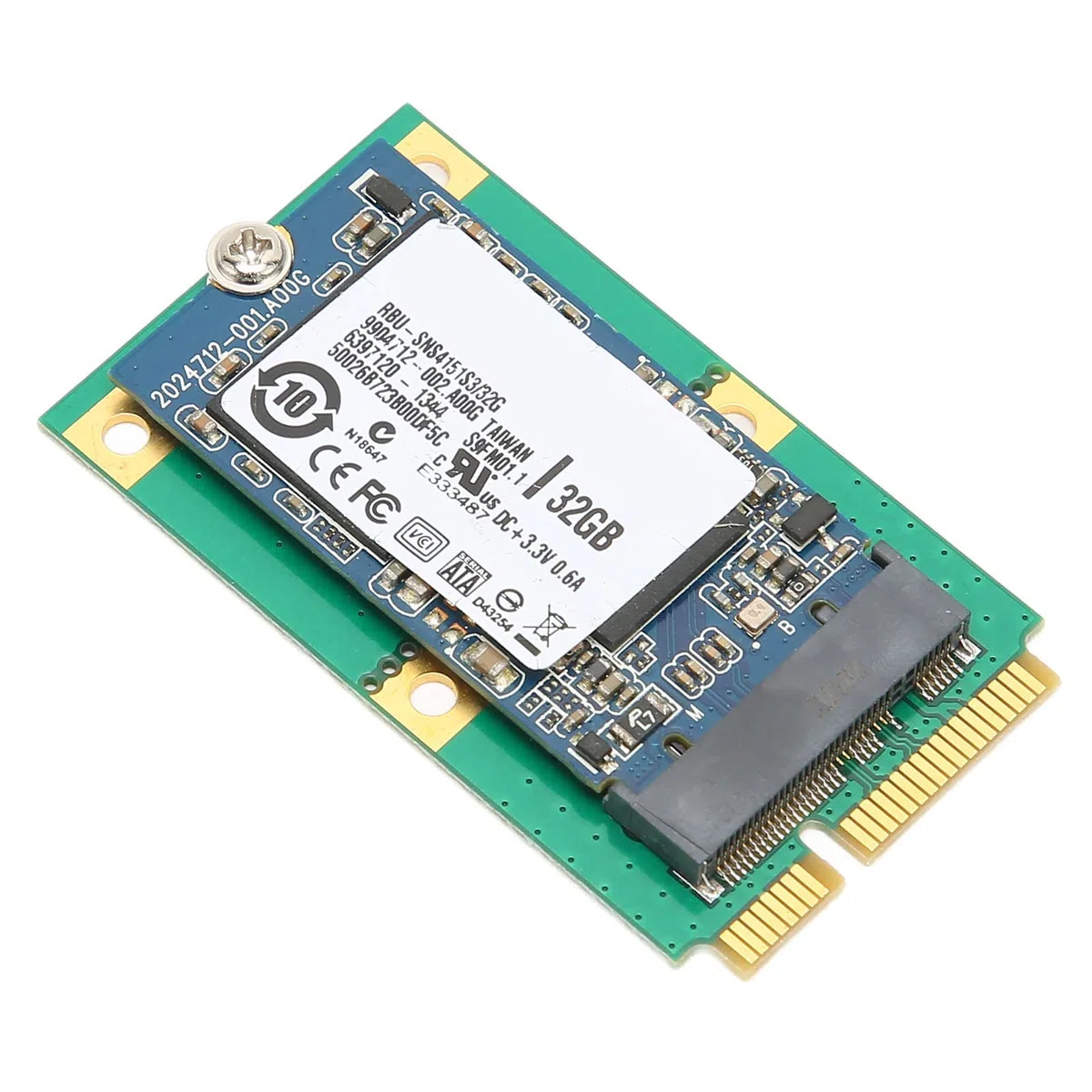 SIXRUN Disco Rigido M.2, Materiale PCB, Scheda Adattatore da M.2 a MSATA, Design Compatto per Computer Desktop (32GB)