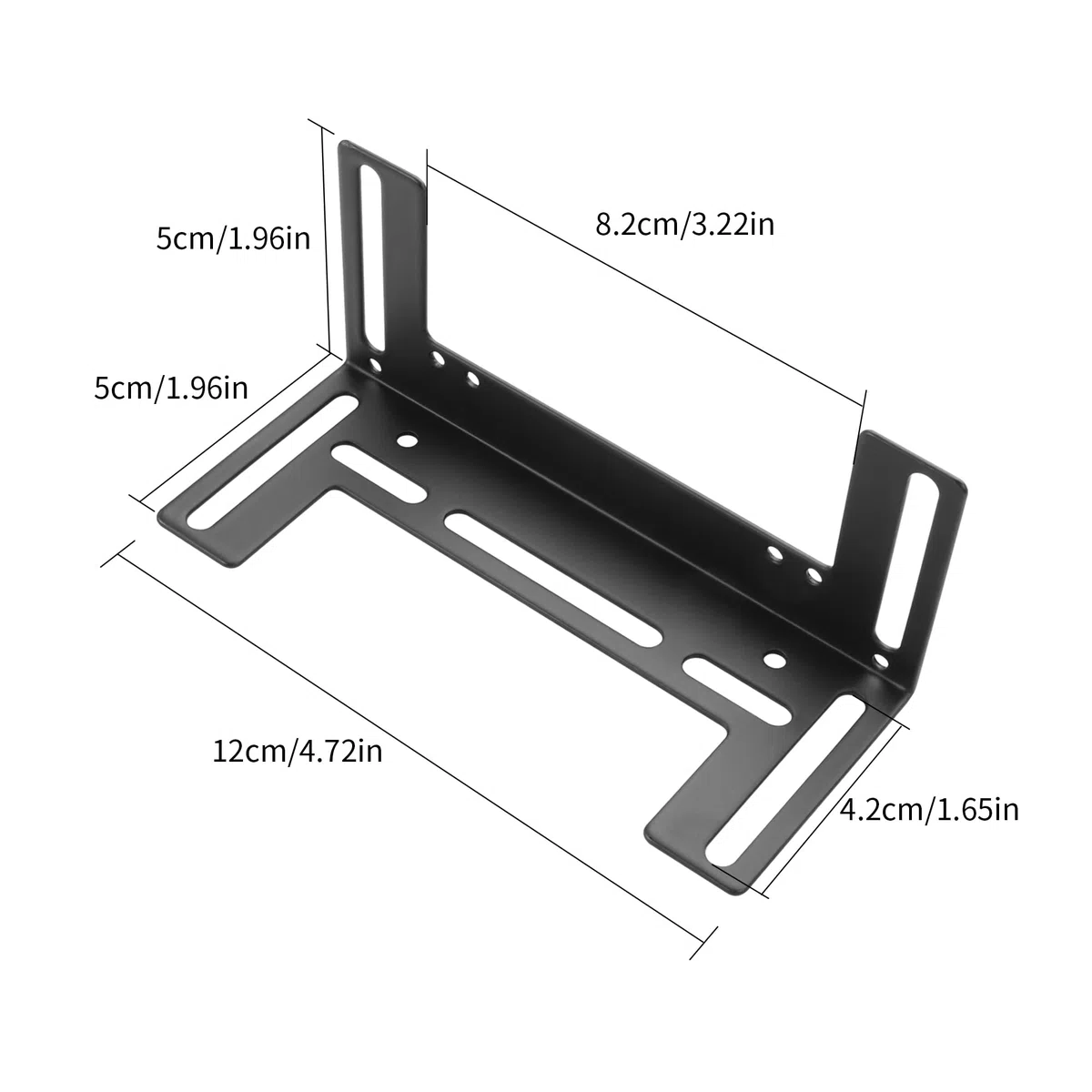 YAODHAOD Staffa di montaggio per ventola, 8 cm/9 cm/12 cm per telaio del computer, componente di raffreddamento per PC radiatore (1 pezzo) (nero)