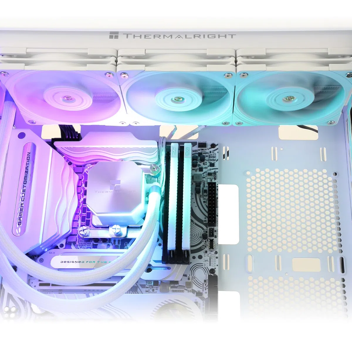 THERMALRIGHT Frozen Edge 360 White - Refrigeratore d'acqua liquido CPU con ventola PWM da 120 mm, 360 bianco Cold Row, dissipatore d'acqua integrato per AM4/AM5, Intel LGA1700/1150/1151/1200/1851