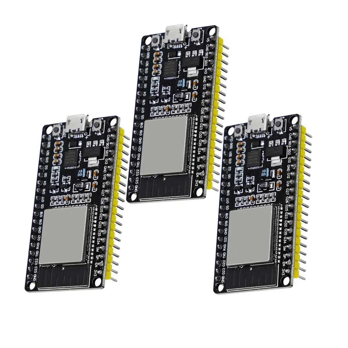 Binghe 3 Pezzi ESP Schede di sviluppo, ESP scheda madre ES2 con CP2102 Chip 2,4 GHz WiFi + Bluetooth MICRO USB Compatibile con Arduino