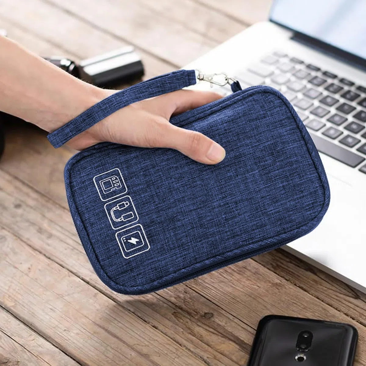 2 Parti di Stoccaggio Digitale Mini, Borse per Accessori Elettronici Portatili, Borse di Finitura Impermeabili, Piccoli Sacche da Viaggio.