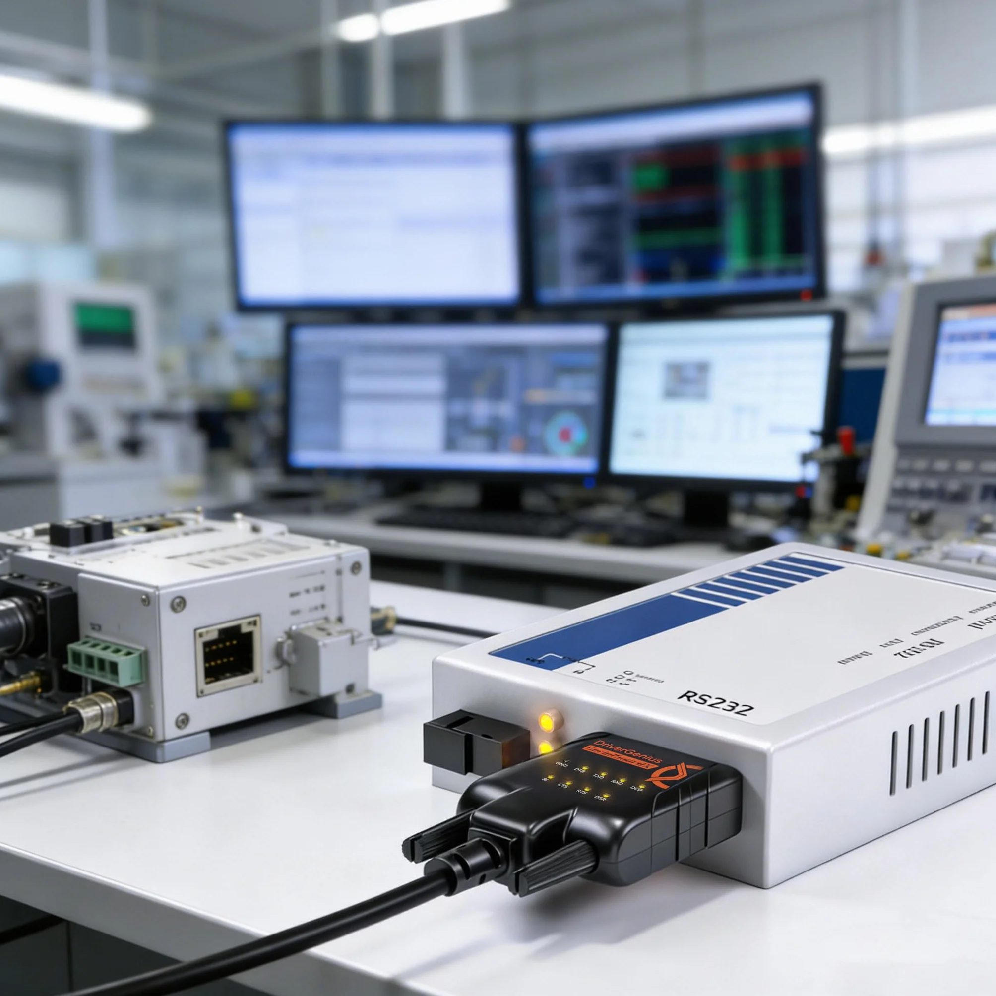 DriverGenius SerialGuardX Series | Adattatore USB-C a RS232 DB9 Seriale (Porta COM), Chip FTDI, RS232 a Pin Completi, 9 LED Indicatori, per PLC e Apparecchiature Industriali, Windows macOS Linux